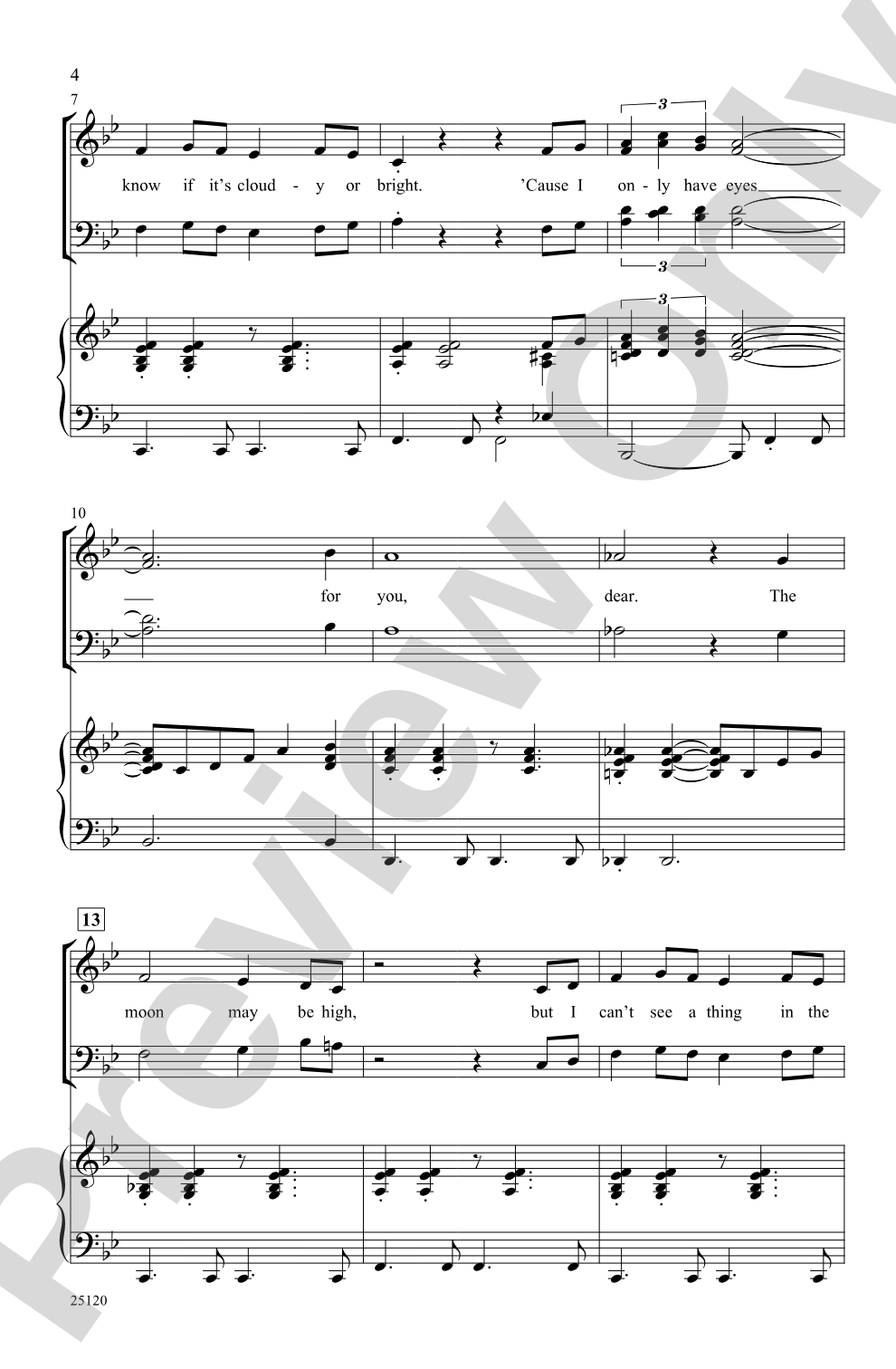 I Only Have Eyes for You / The More I See You: SATB Choral Octavo