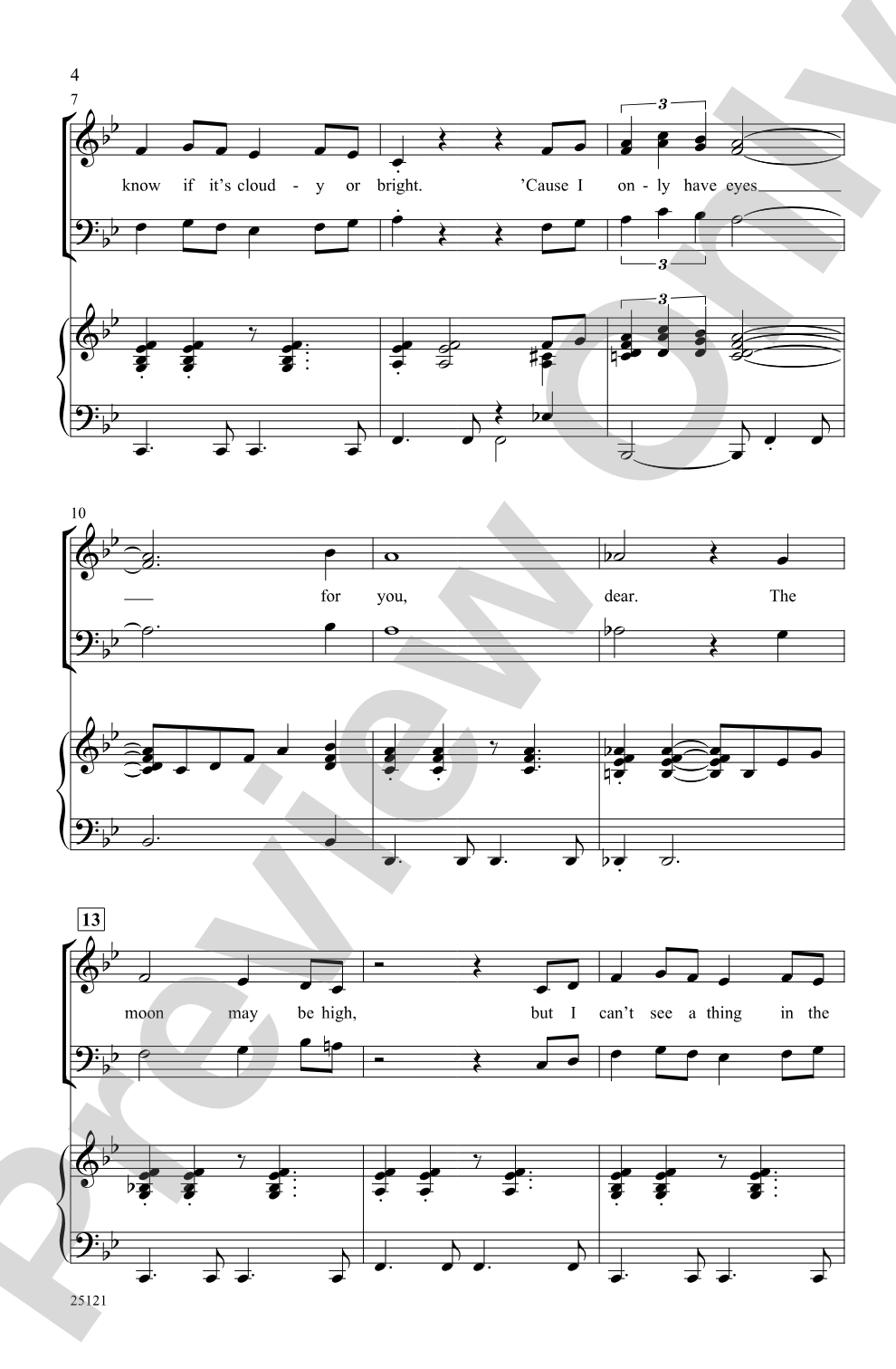 I Only Have Eyes for You / The More I See You: SAB Choral Octavo