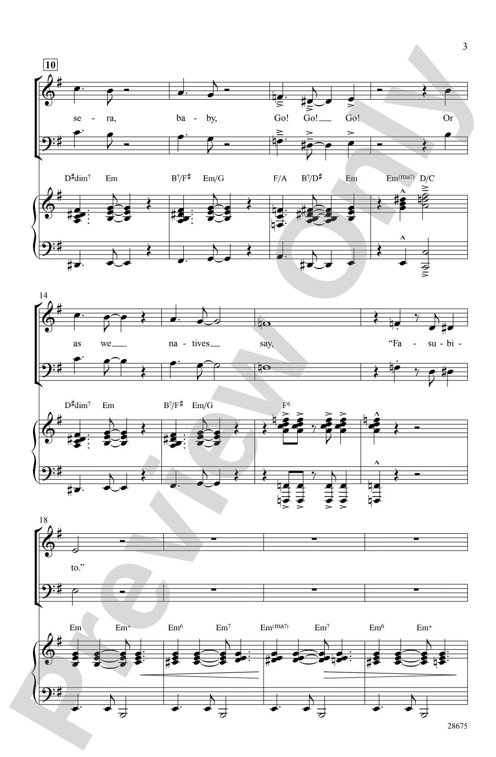 It Had Better Be Tonight: SAB Choral Octavo
