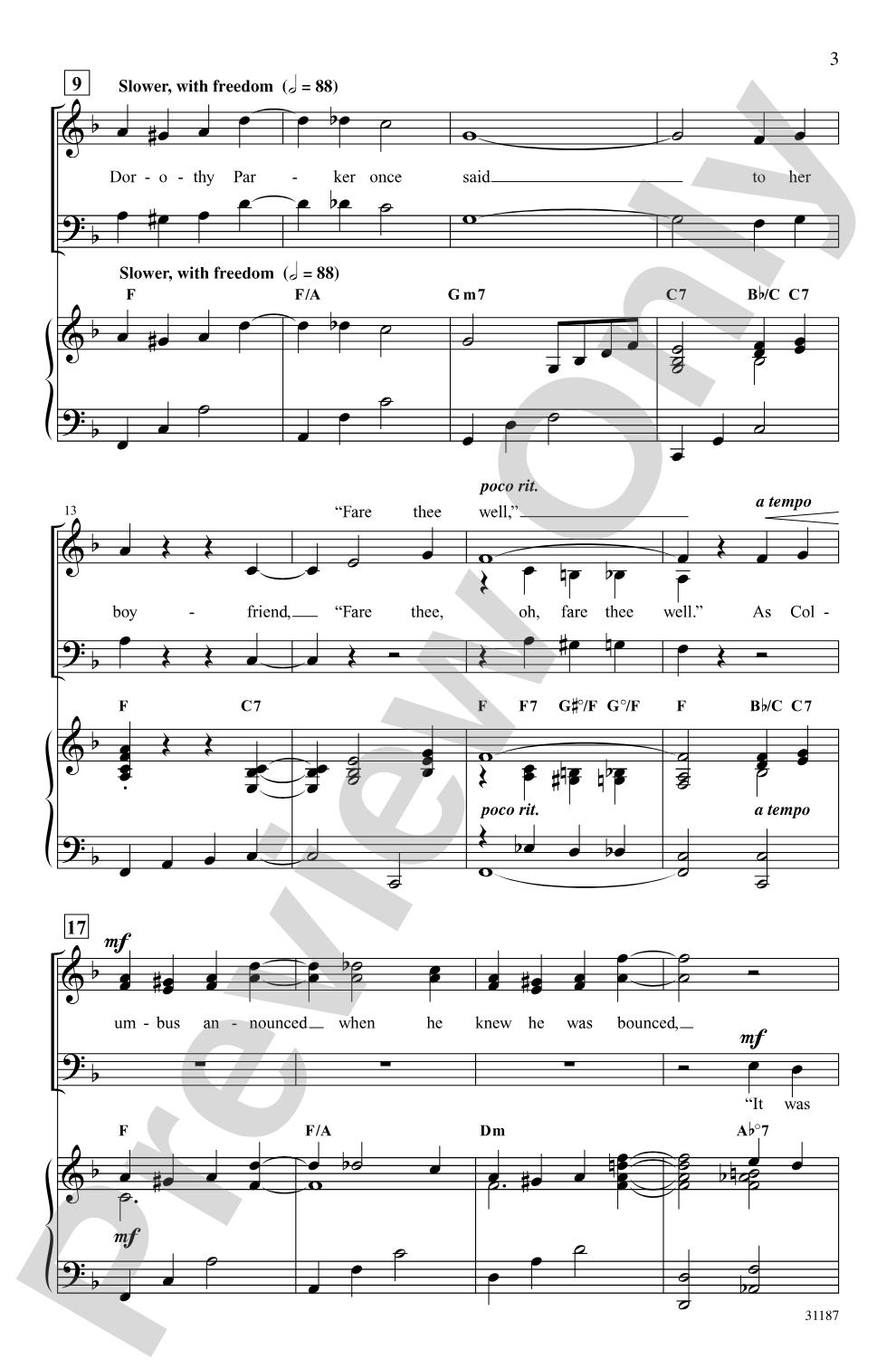 Just One of Those Things: SAB Choral Octavo