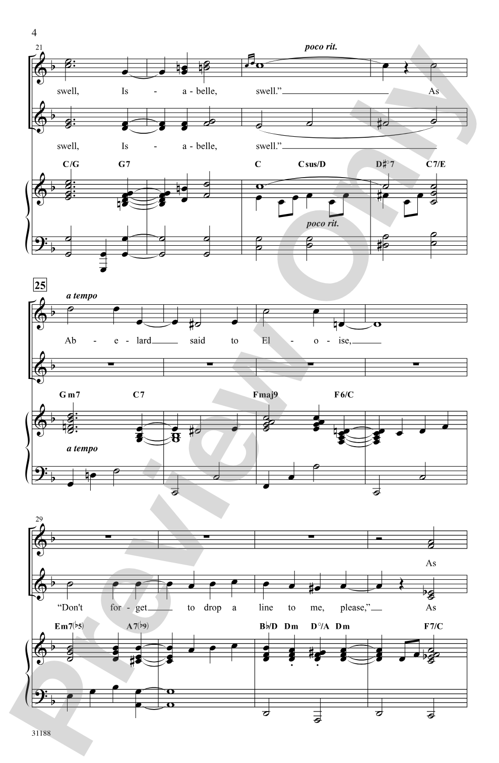 Just One of Those Things: SSAA Choral Octavo