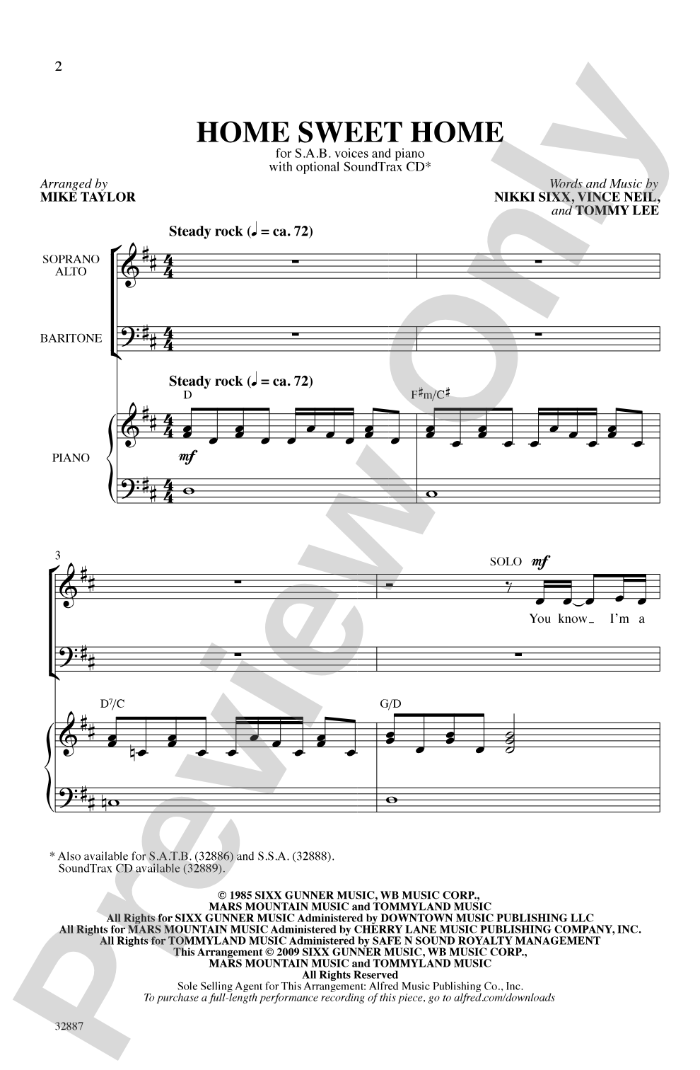 Home Sweet Home: SAB Choral Octavo