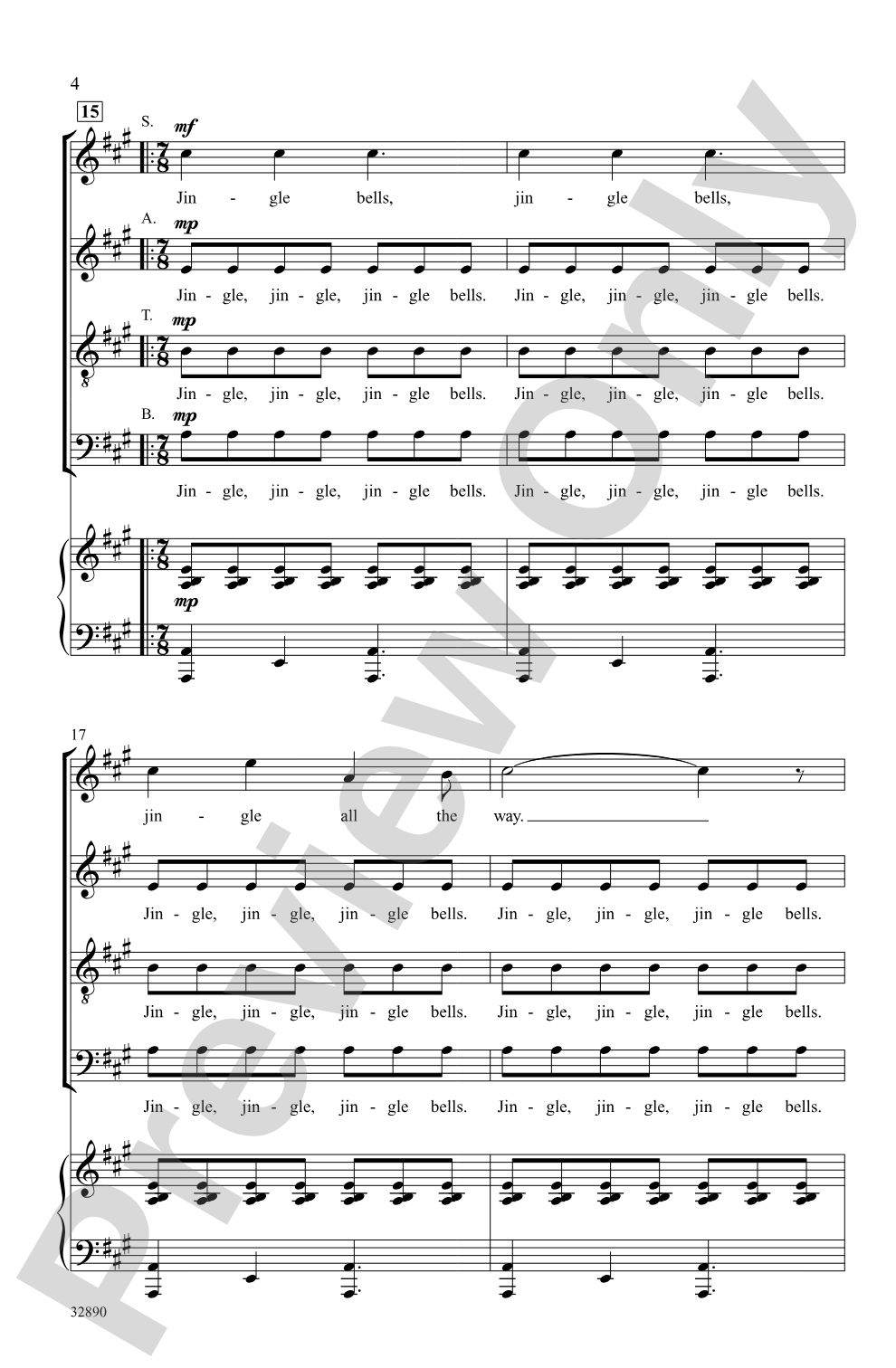 Jingle Bells: SATB Choral Octavo