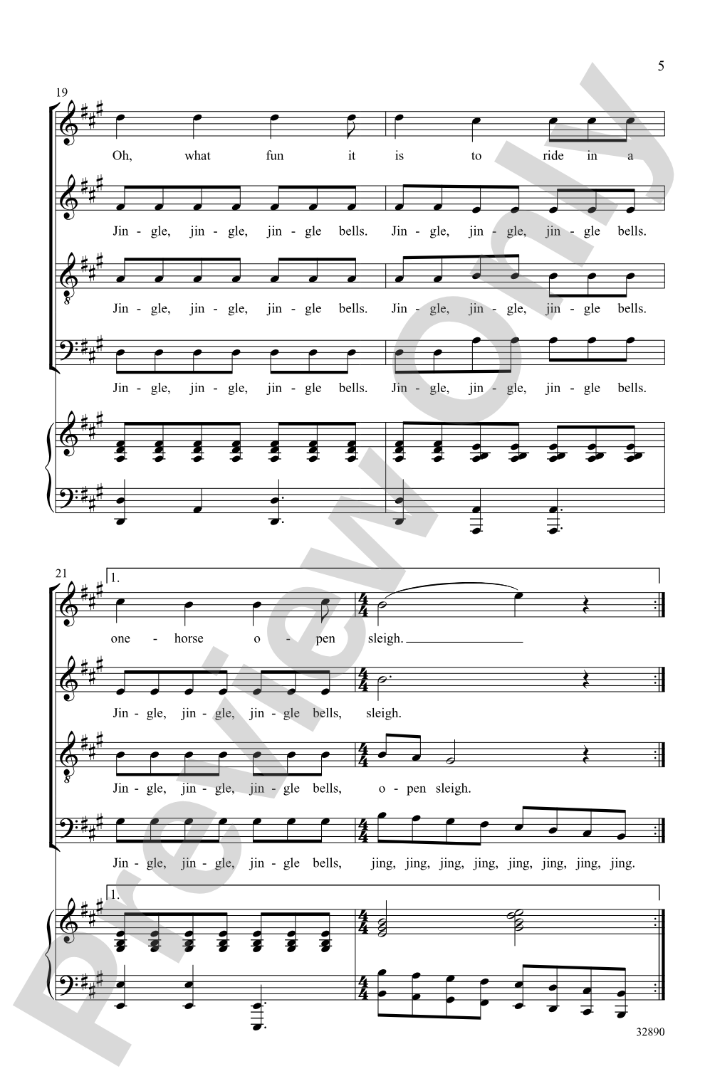 Jingle Bells: SATB Choral Octavo