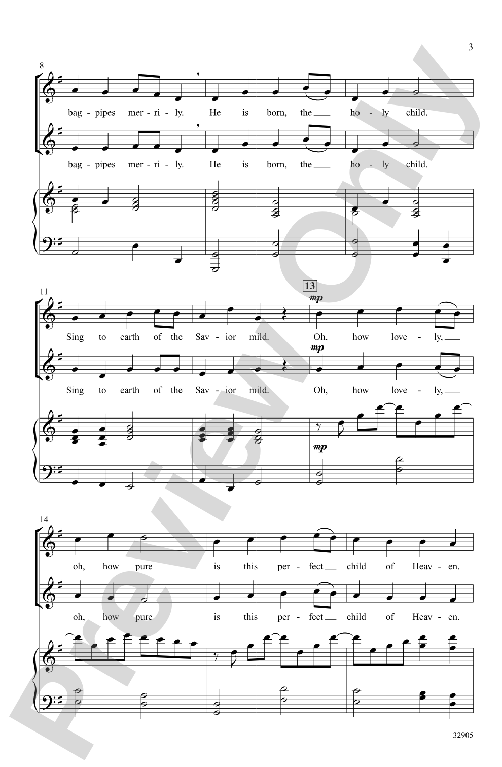 A French Carol Suite: SSA Choral Octavo