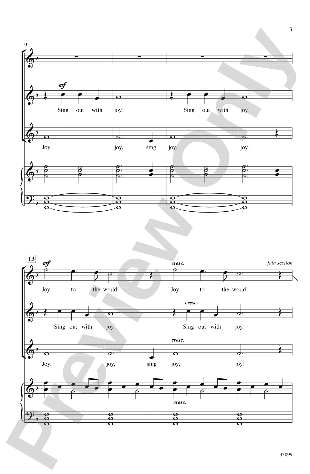 Let Heaven and Nature Sing: 2-Part Choral Octavo