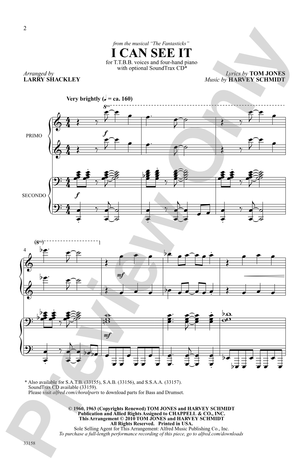 I Can See It: TTBB Choral Octavo