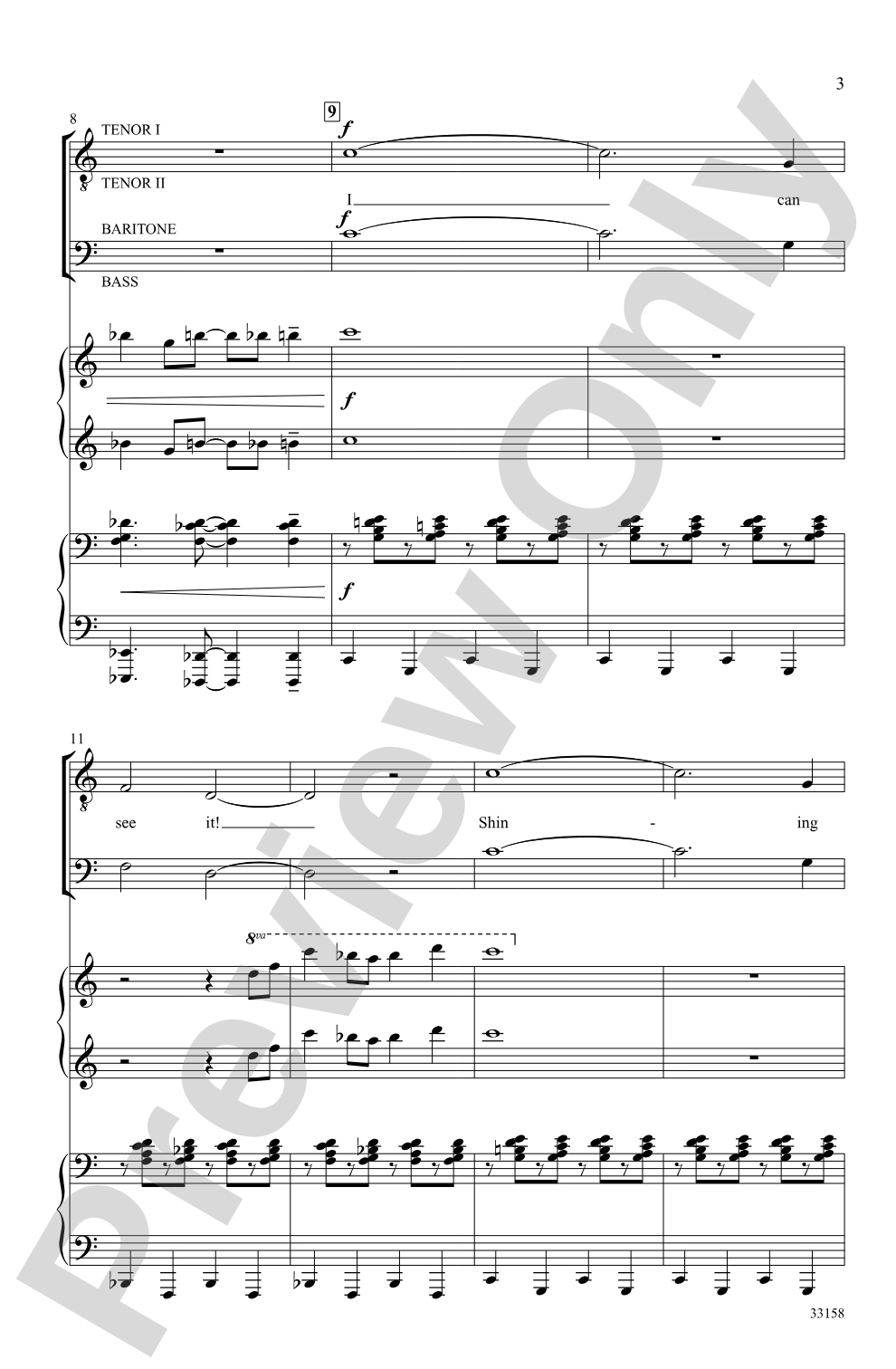 I Can See It: TTBB Choral Octavo