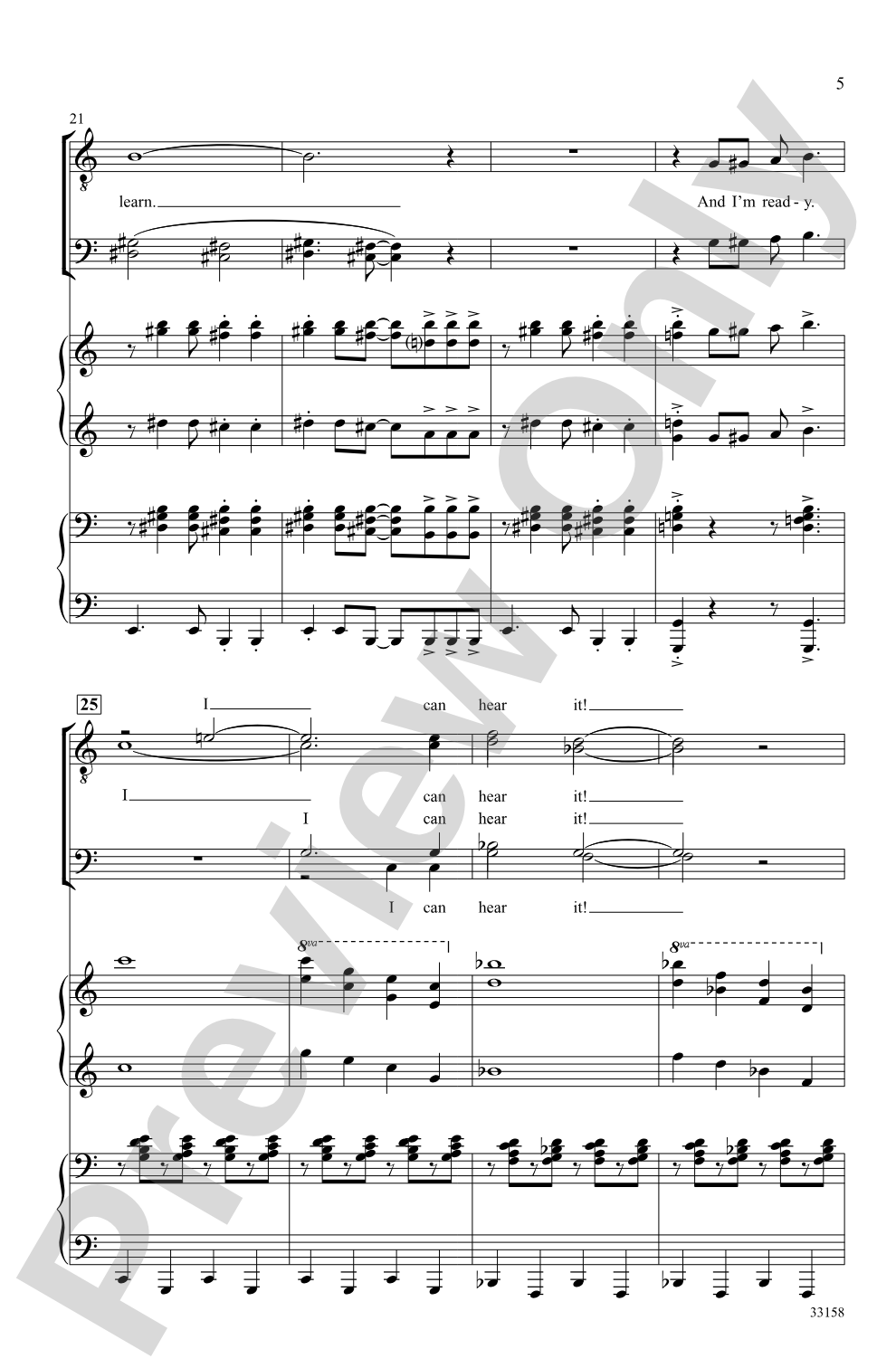 I Can See It: TTBB Choral Octavo