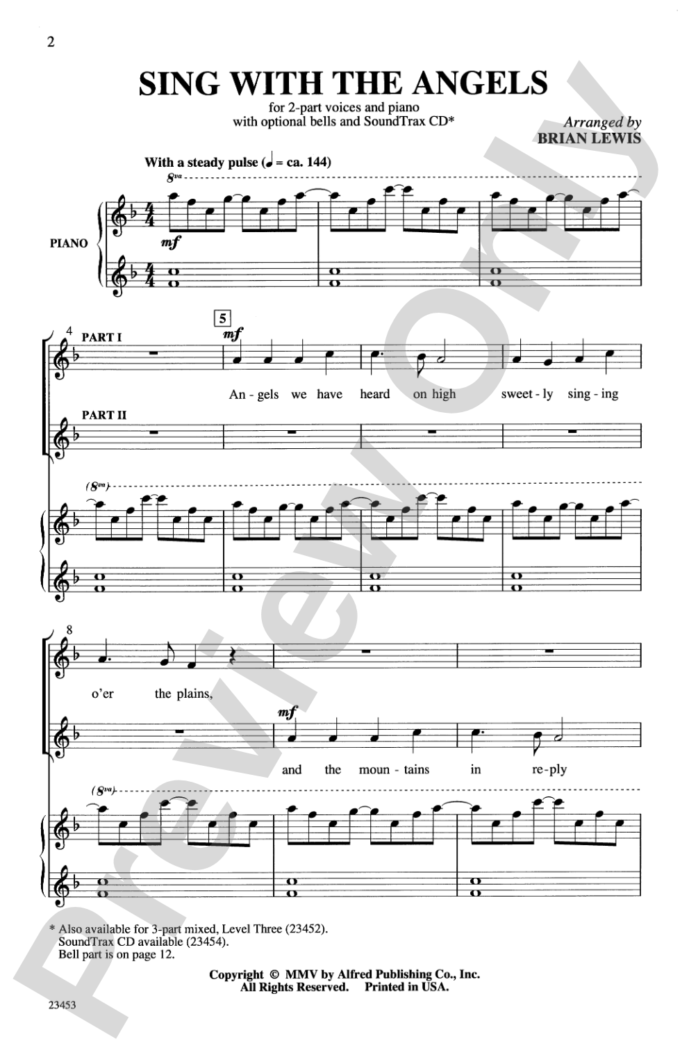 Sing with the Angels: 2-Part Choral Octavo