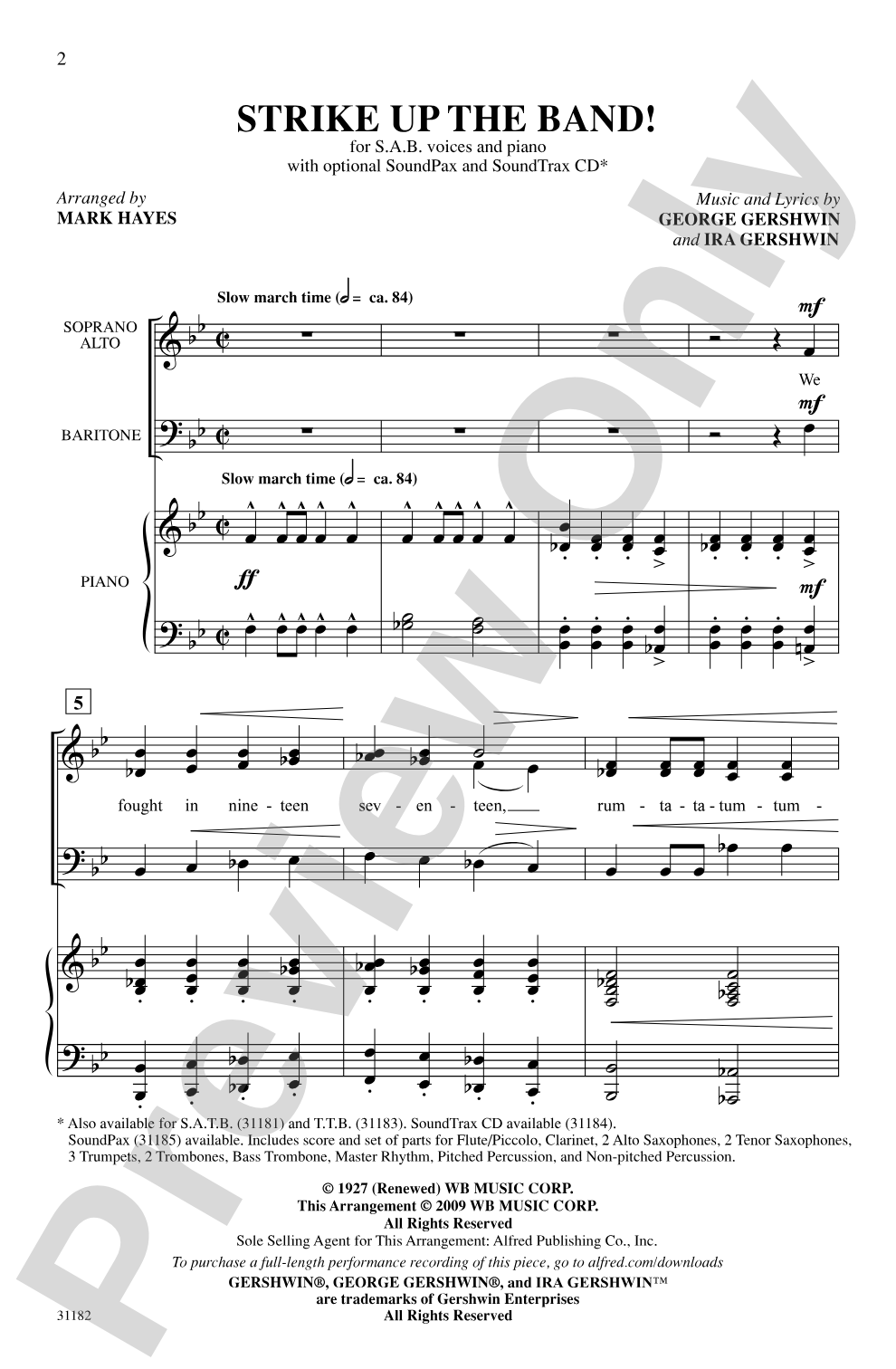 Strike Up the Band!: SAB Choral Octavo