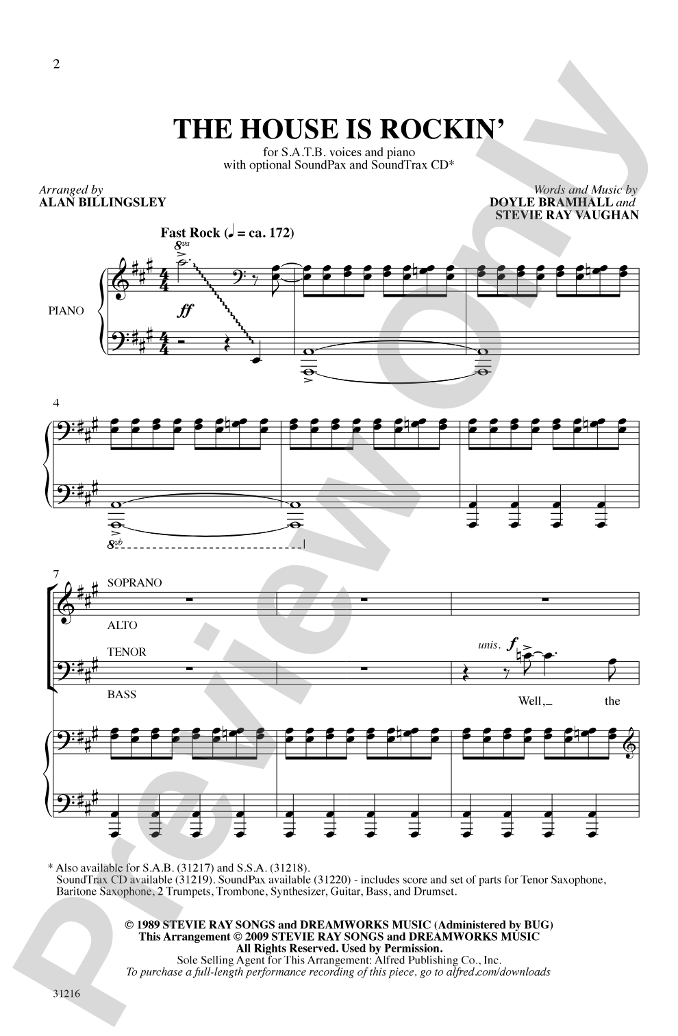 The House Is Rockin': SATB Choral Octavo