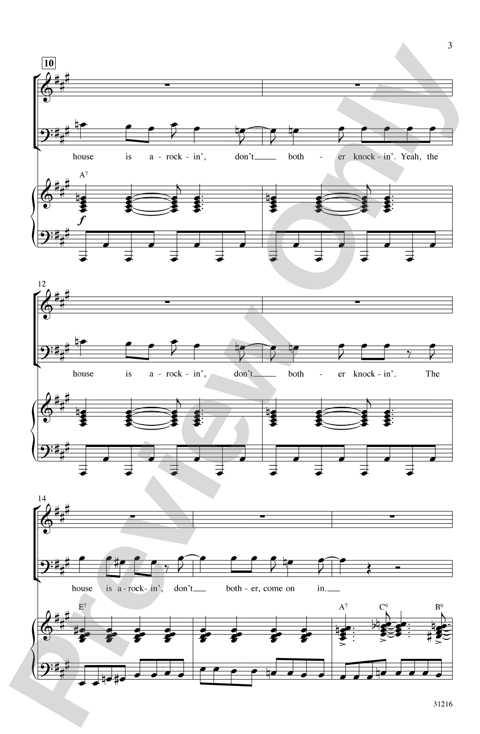 The House Is Rockin': SATB Choral Octavo