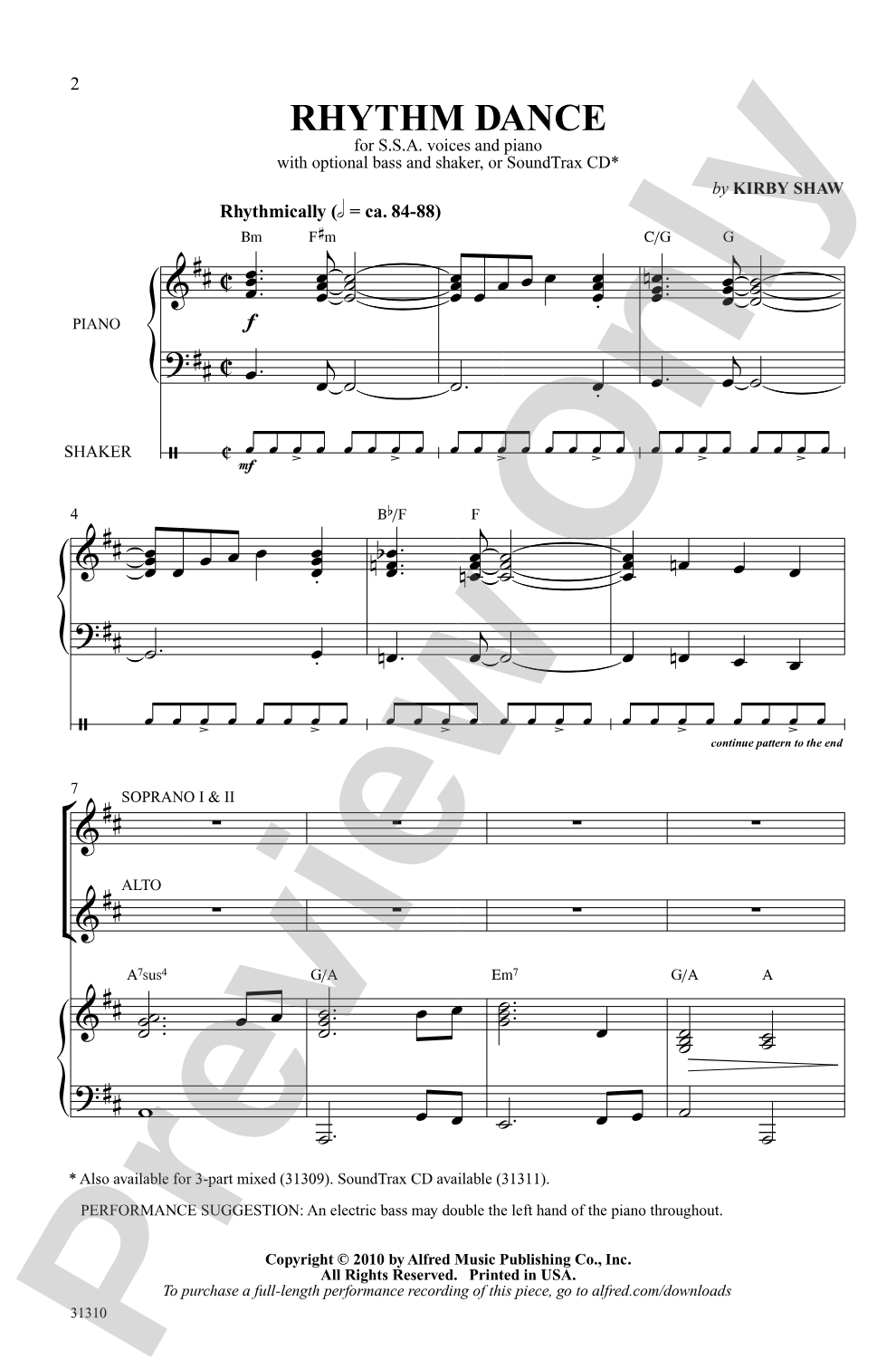 Rhythm Dance: SSA Choral Octavo
