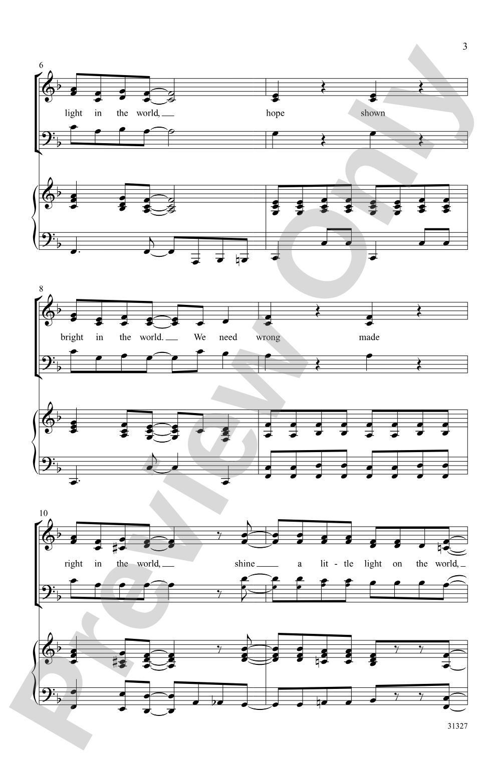 Shine a Little Light: 3-Part Mixed Choral Octavo