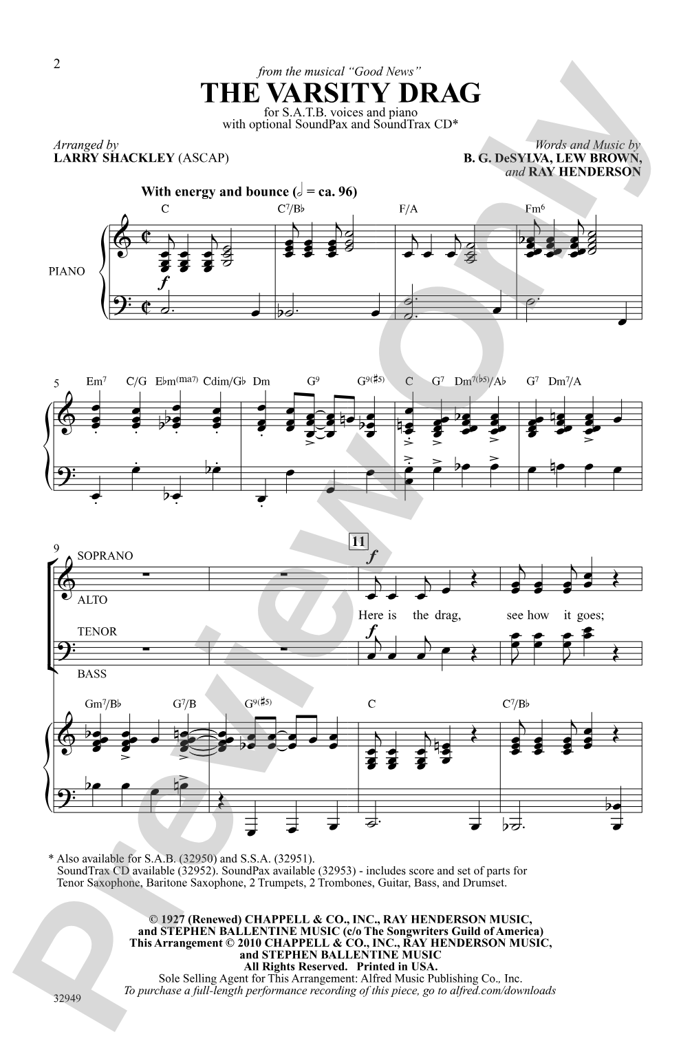 The Varsity Drag: SATB Choral Octavo