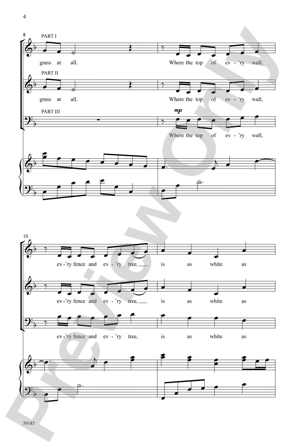 White Fields in Winter: 3-Part Mixed Choral Octavo