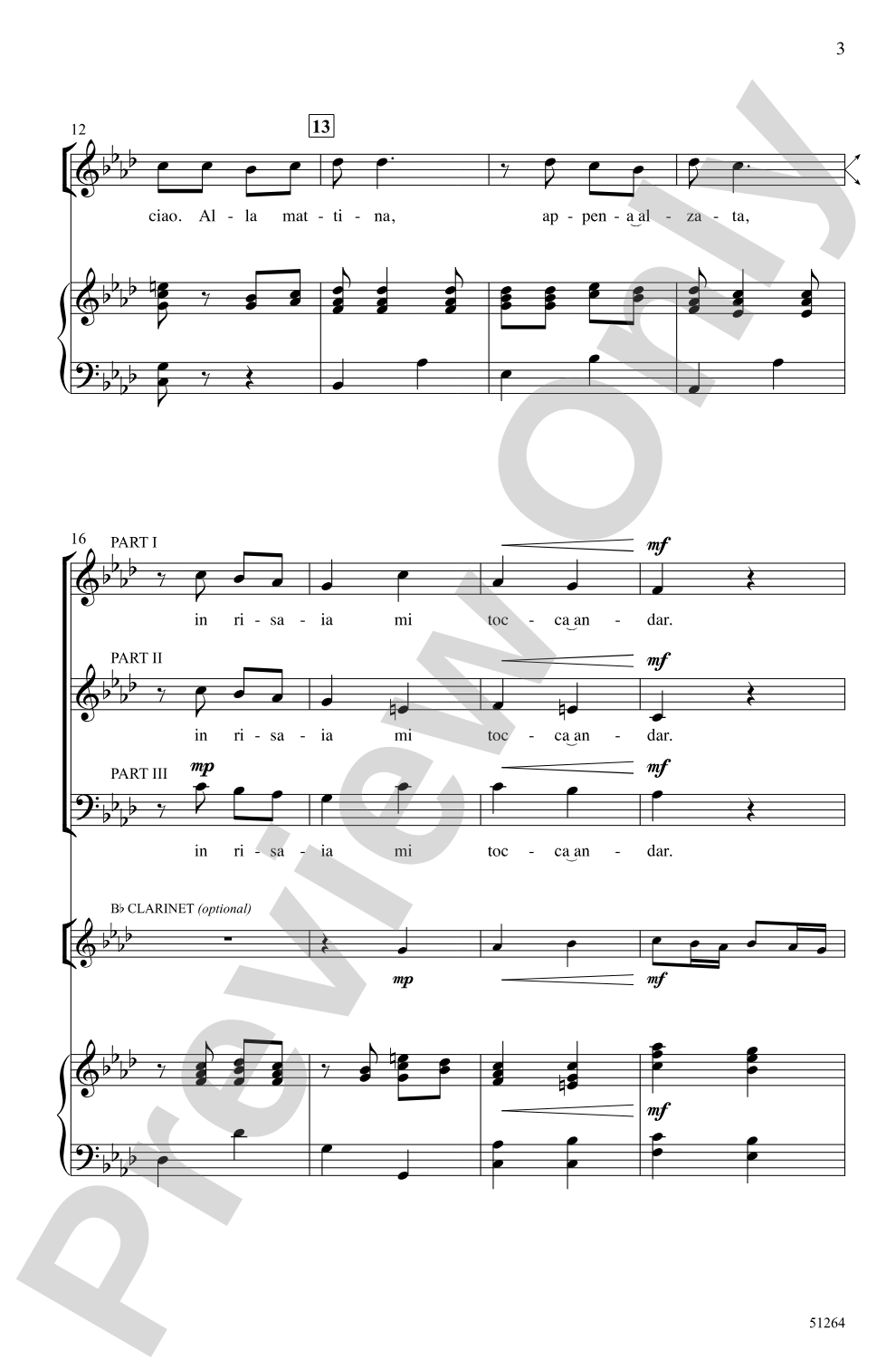 Bella Ciao: 3-Part Mixed Choral Octavo