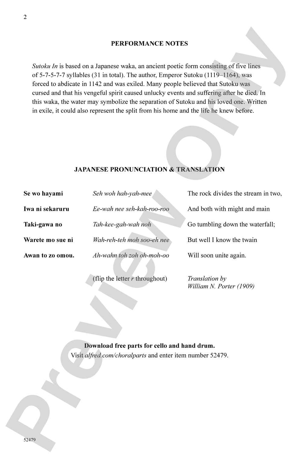 Sutoku In: SATB Choral Octavo
