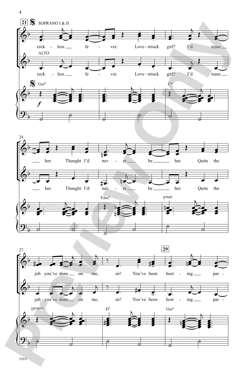 Lover Girl: SSA Choral Octavo