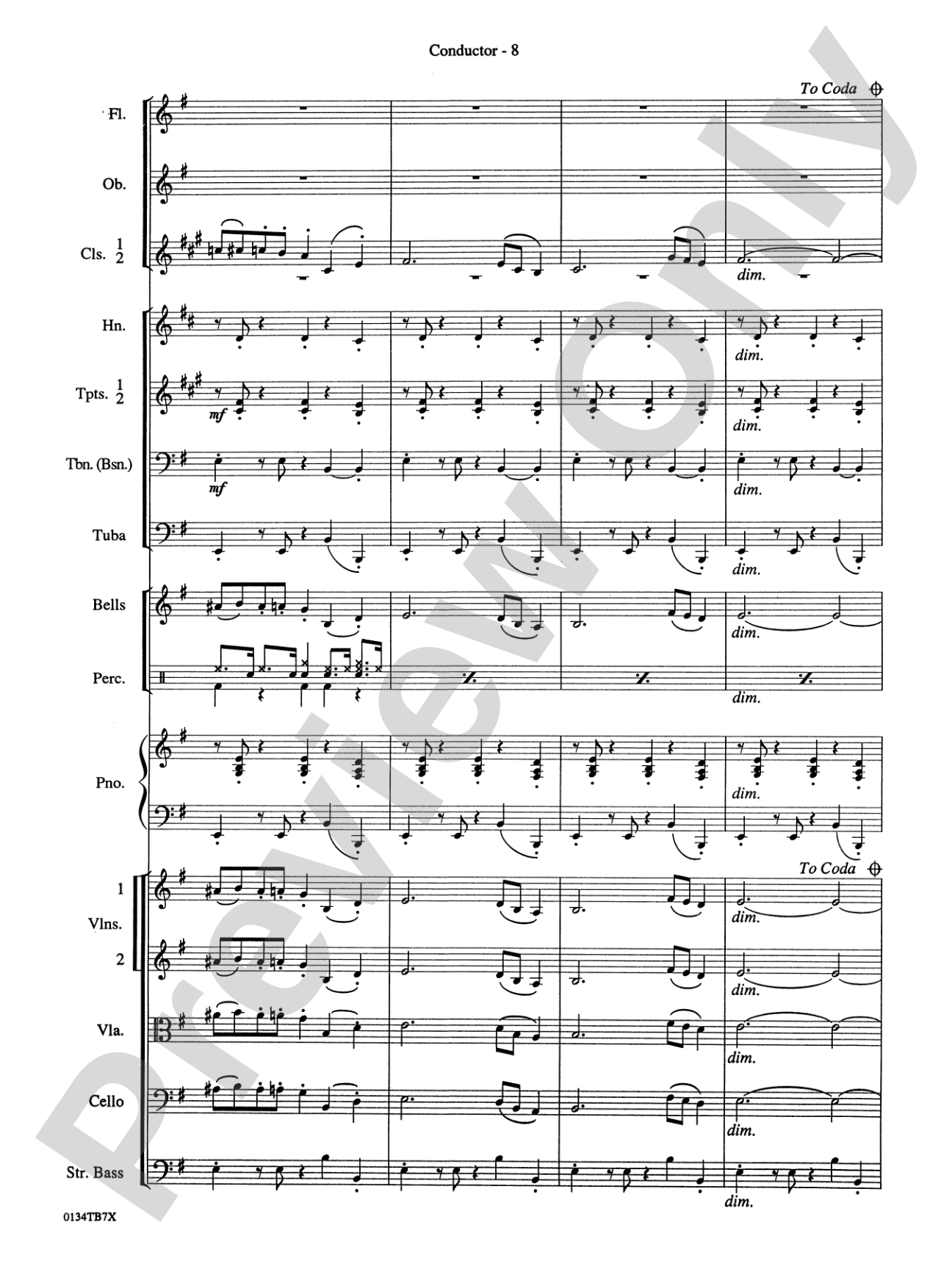 Take Five: Full Orchestra Conductor Score & Parts