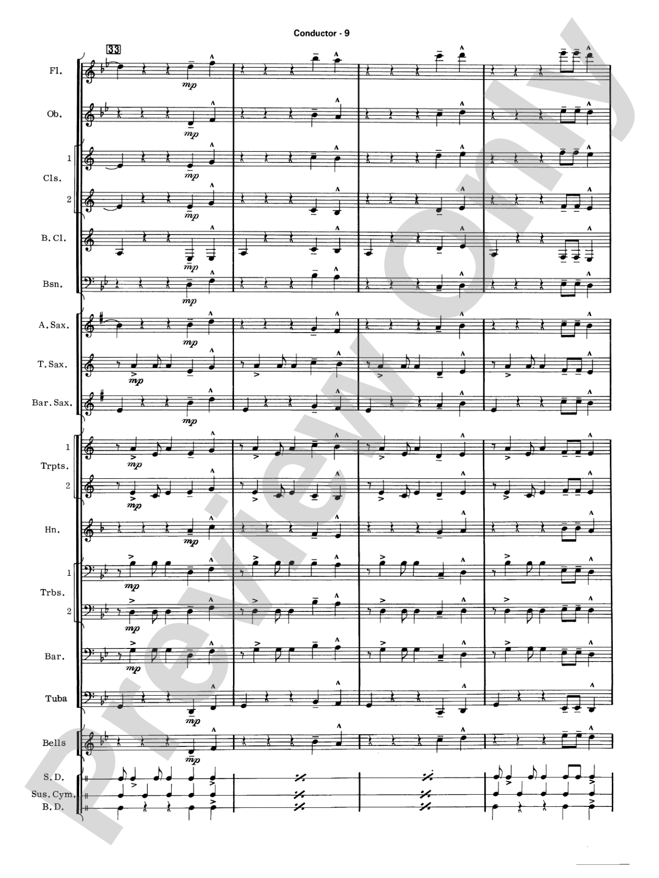Take Five: Concert Band Conductor Score & Parts