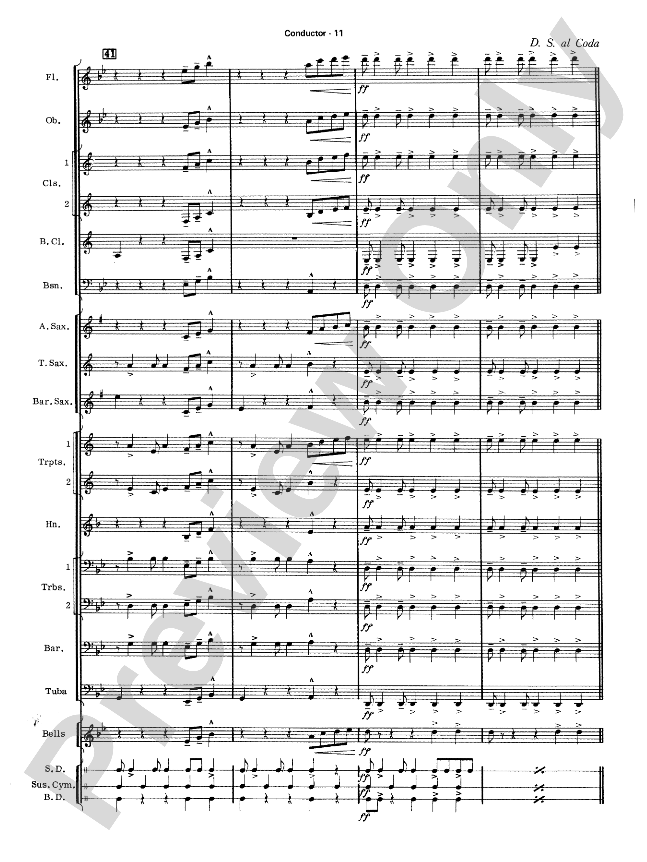 Take Five: Concert Band Conductor Score & Parts