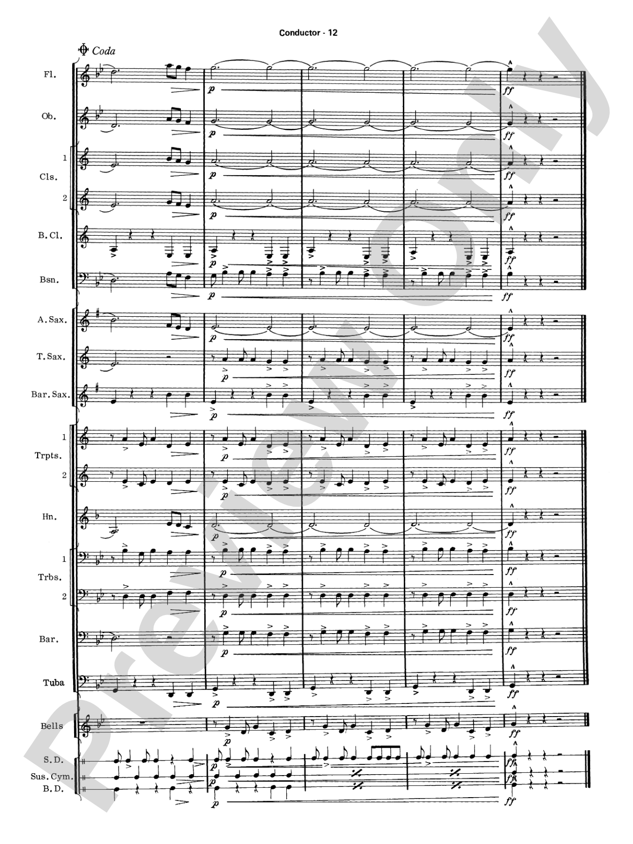 Take Five: Concert Band Conductor Score & Parts