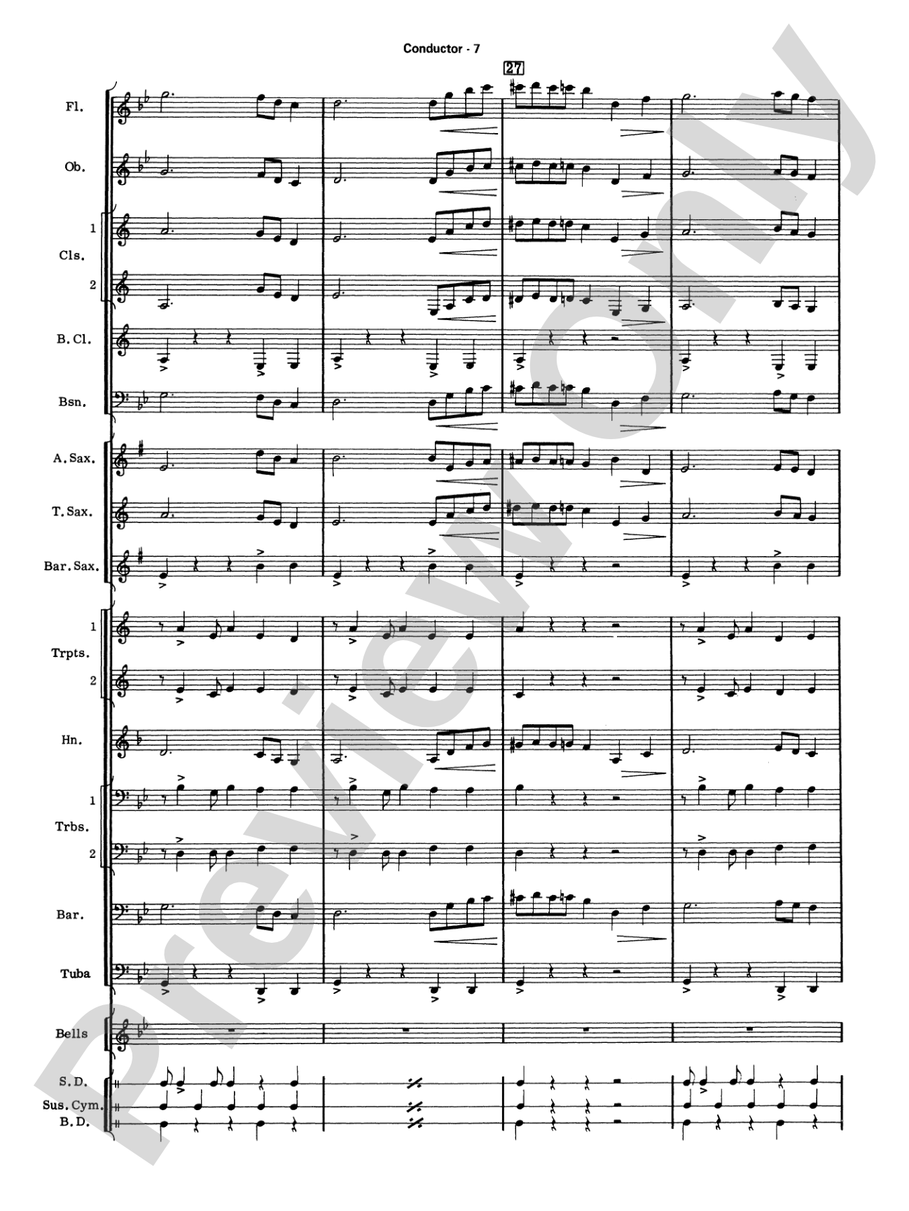 Take Five: Concert Band Conductor Score & Parts