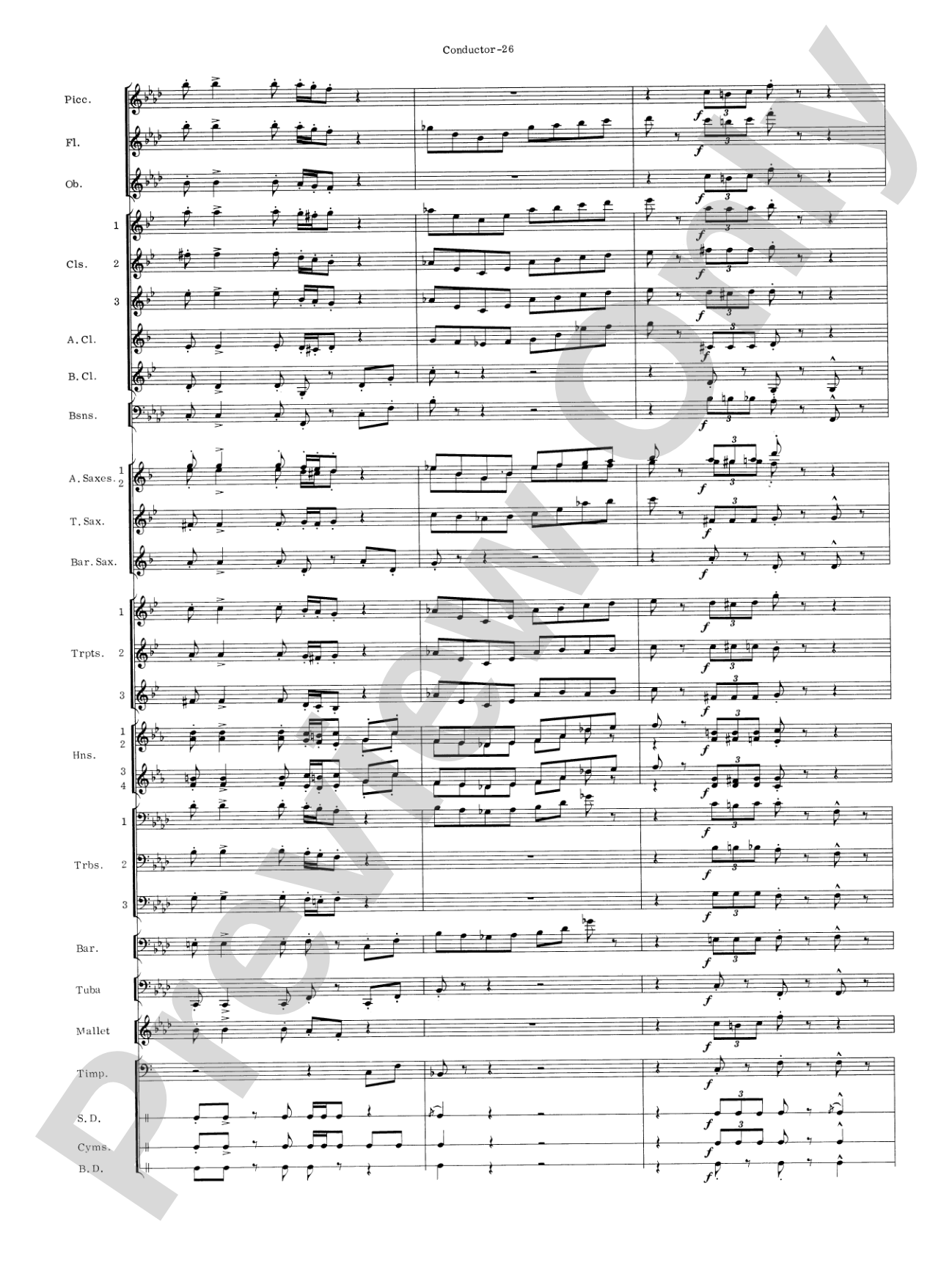 Carmen Suite: Concert Band Conductor Score & Parts