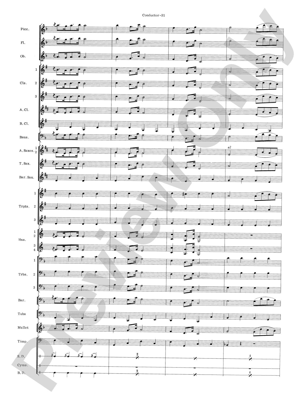 Carmen Suite: Concert Band Conductor Score & Parts