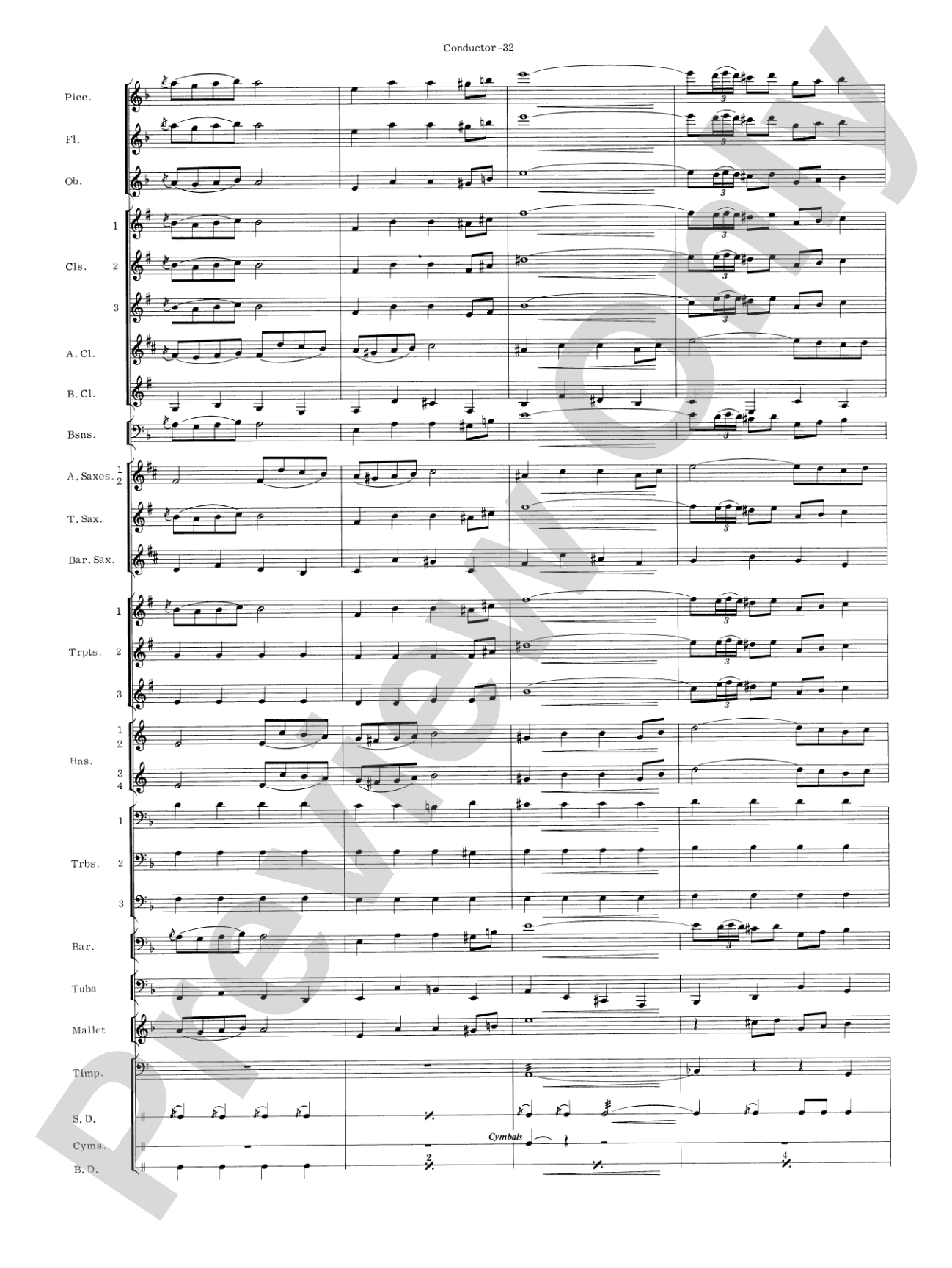 Carmen Suite: Concert Band Conductor Score & Parts