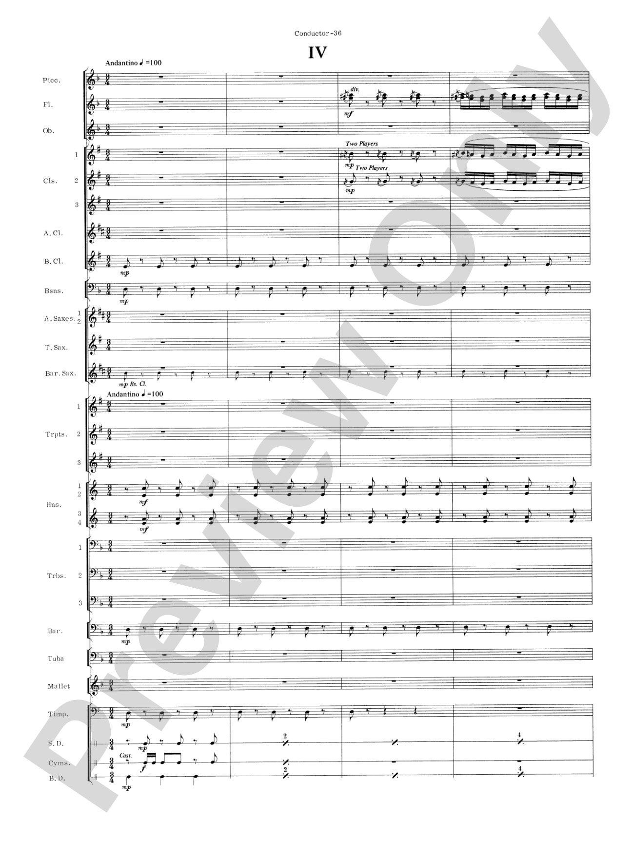 Carmen Suite: Concert Band Conductor Score & Parts
