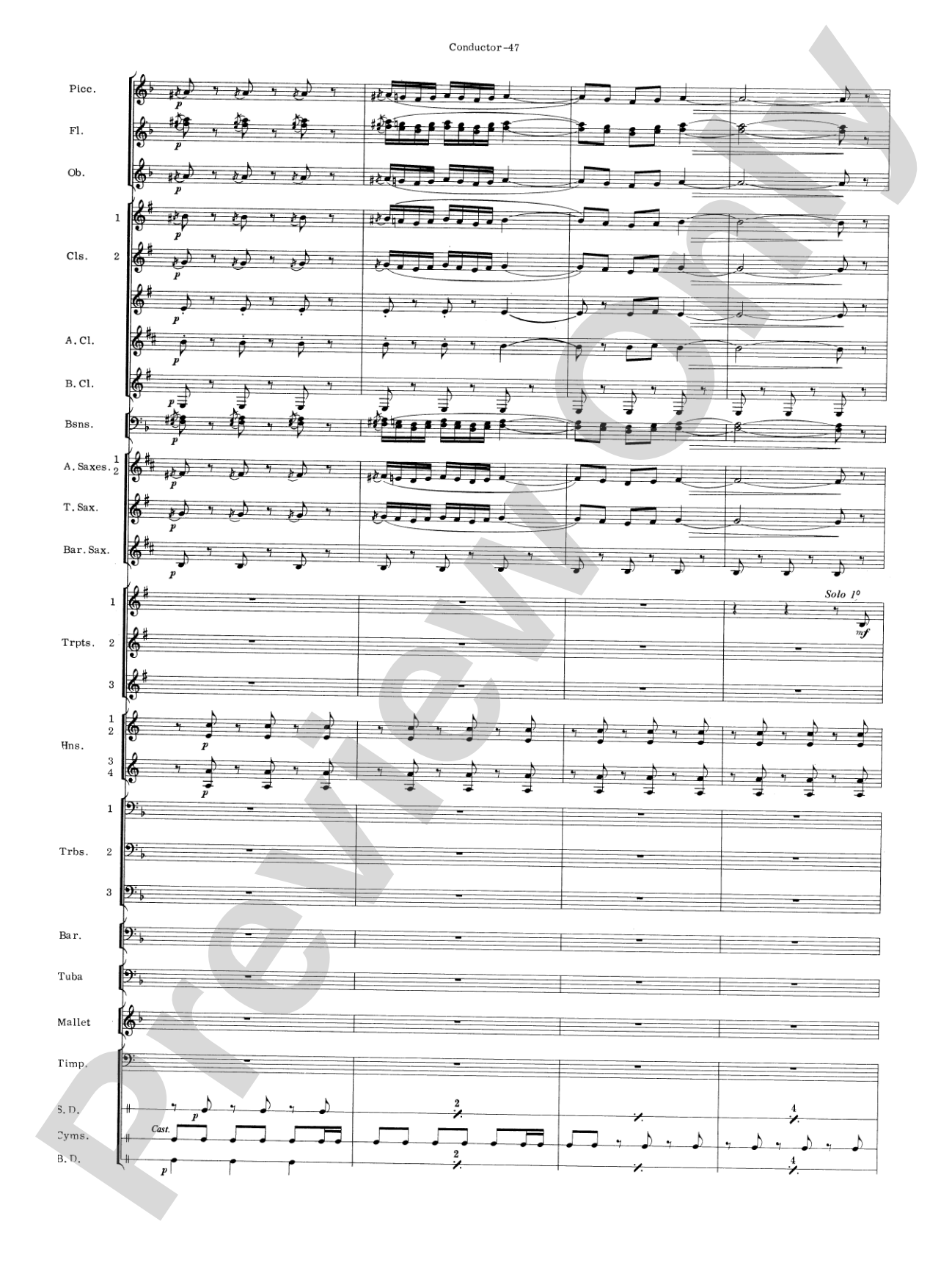 Carmen Suite: Concert Band Conductor Score & Parts