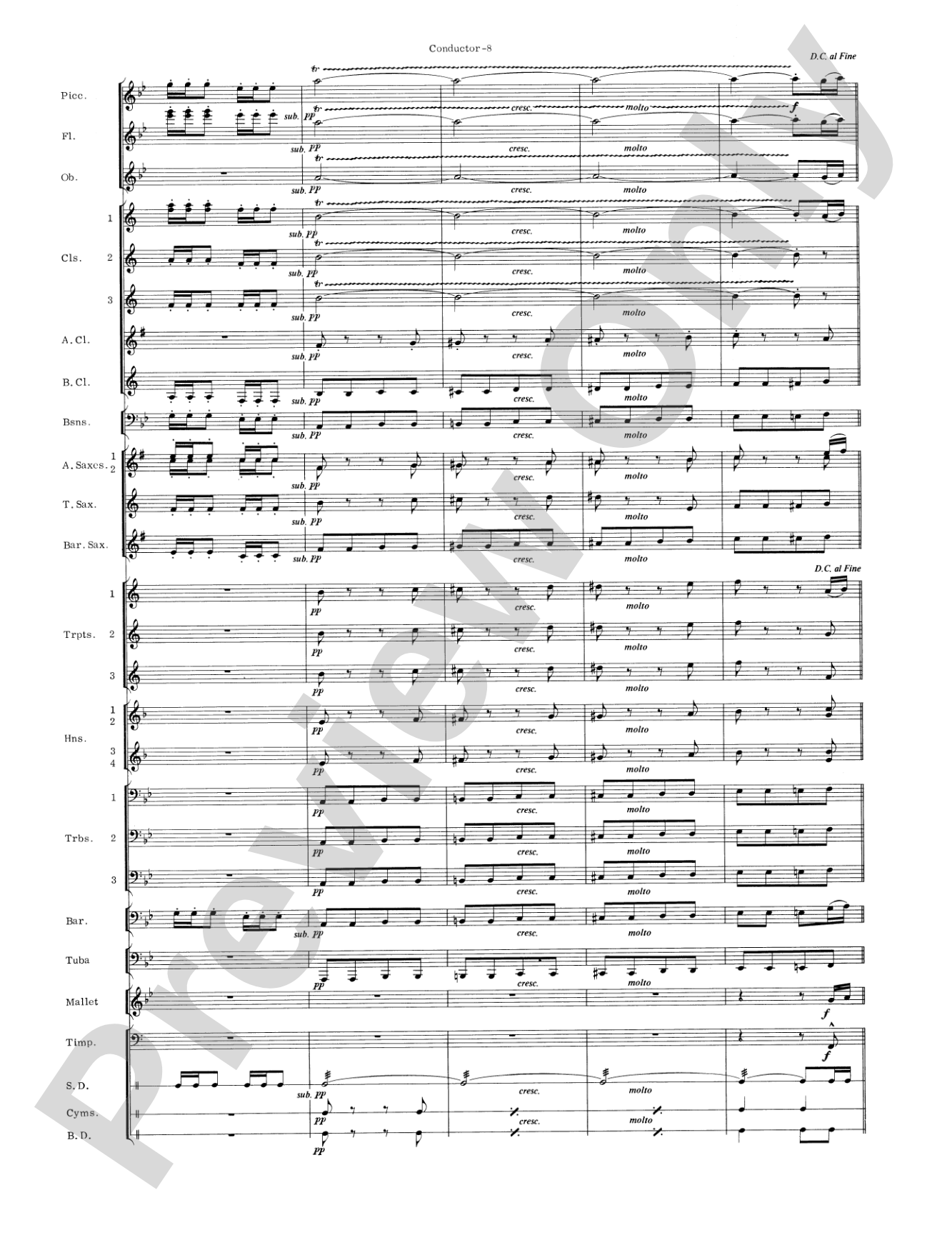 Carmen Suite: Concert Band Conductor Score & Parts