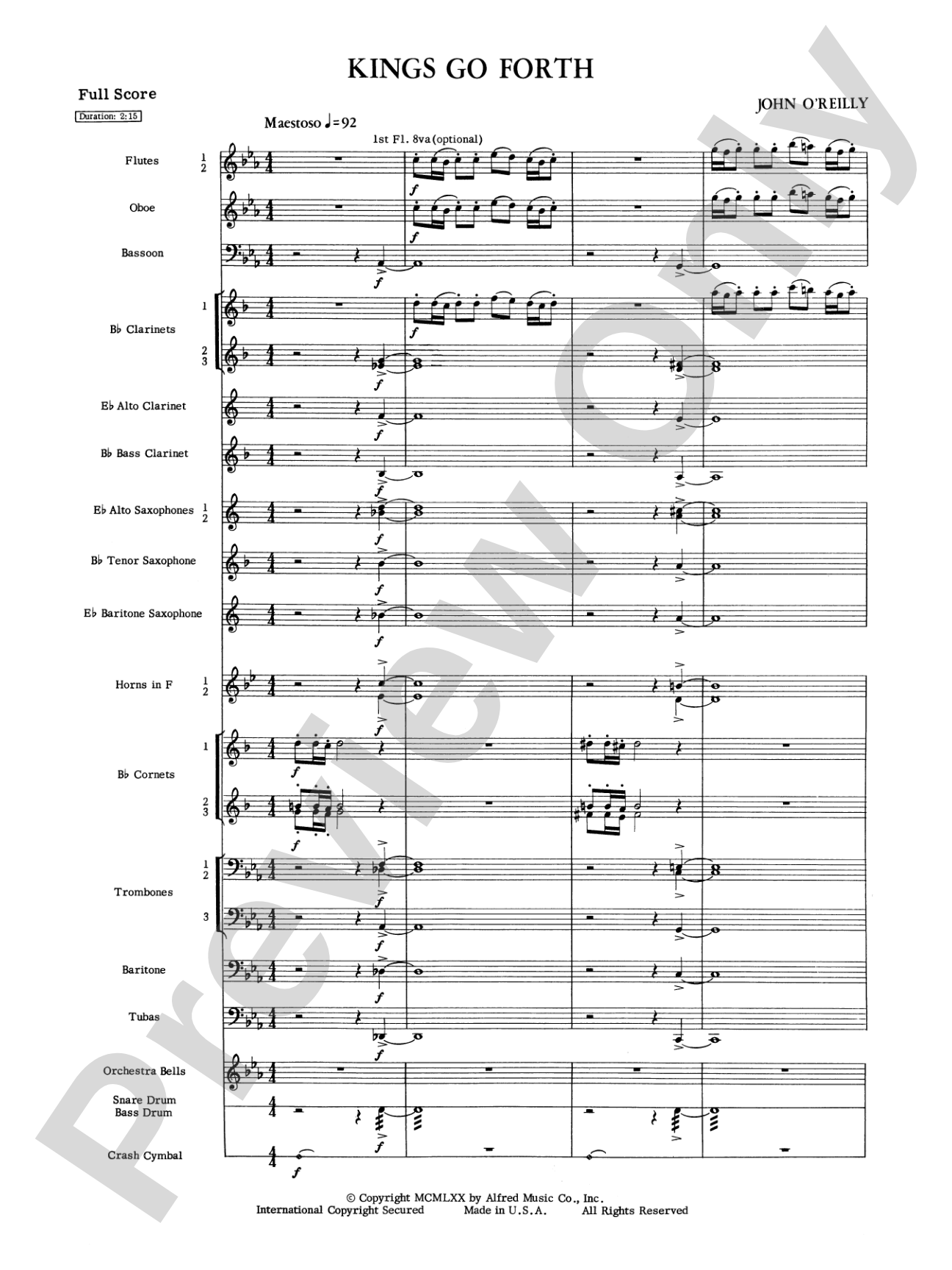Kings Go Forth: Concert Band Conductor Score & Parts