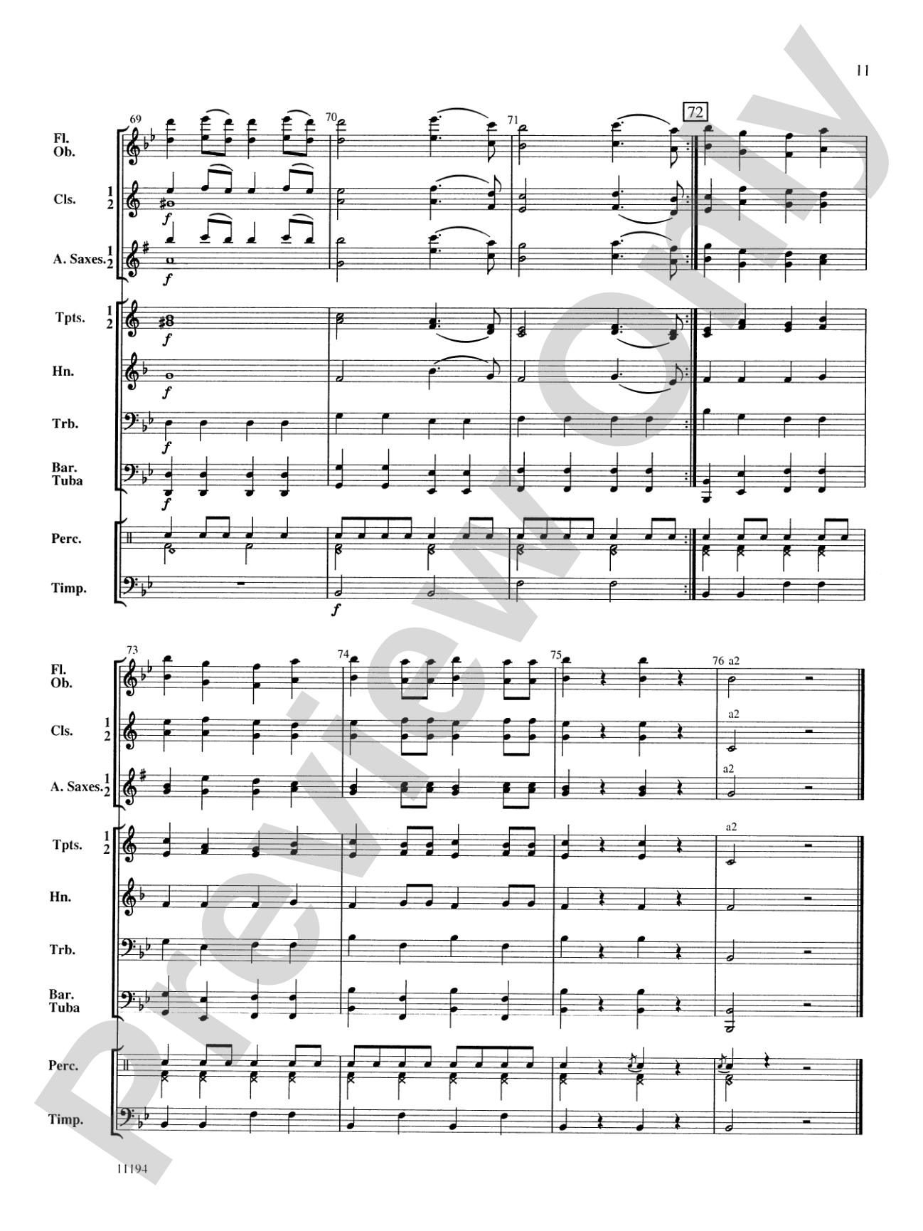 Theme from Mozart Symphony No. 40: Concert Band Conductor Score & Parts