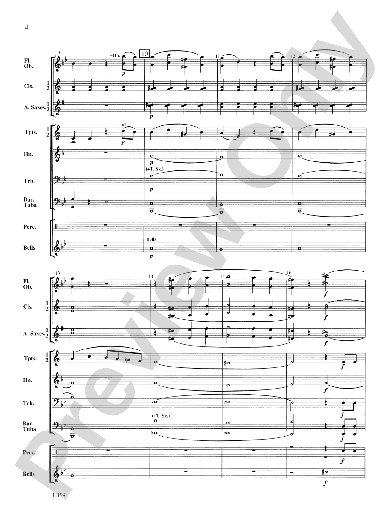 Theme from Mozart Symphony No. 40: Concert Band Conductor Score & Parts