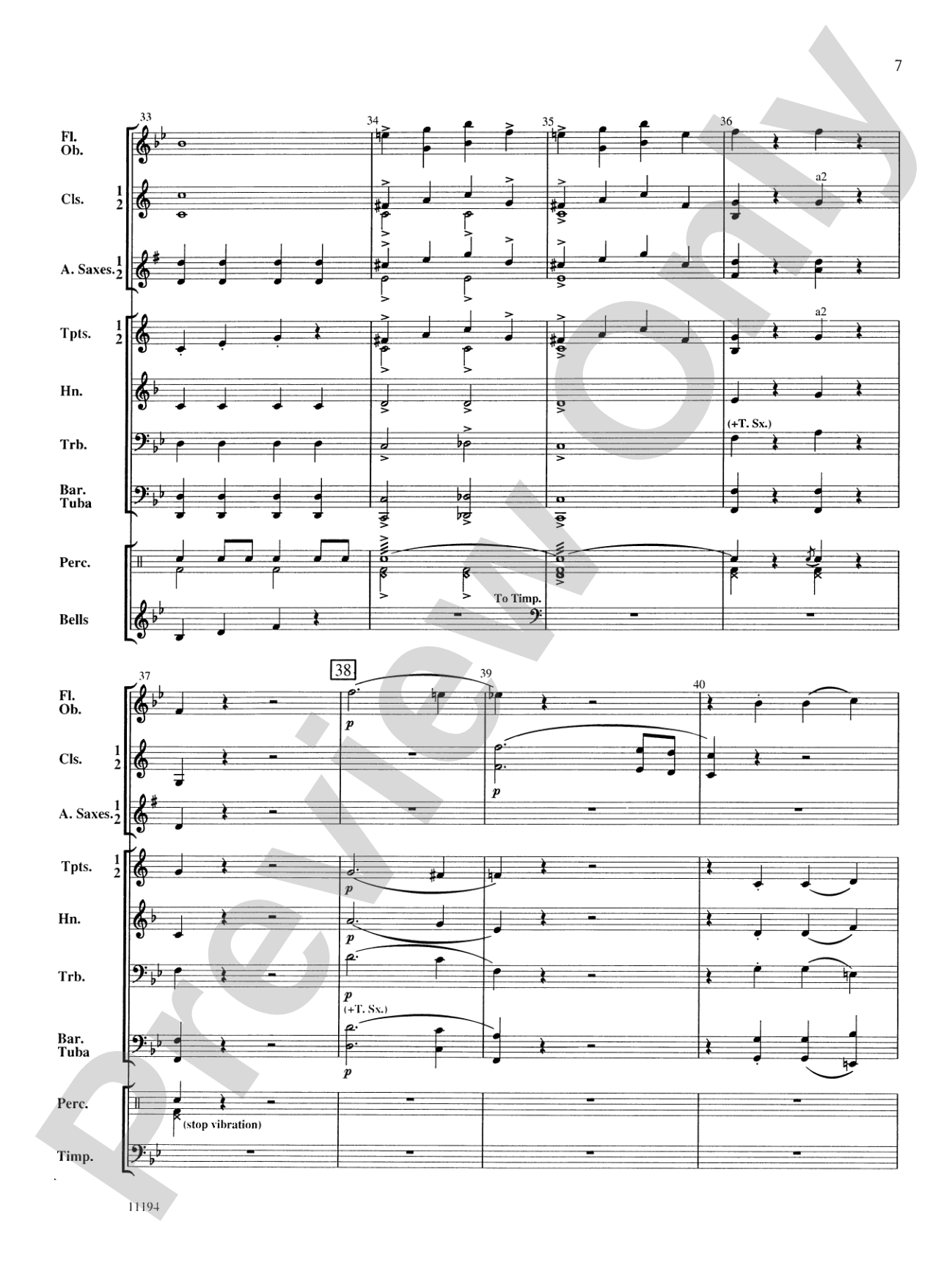 Theme from Mozart Symphony No. 40: Concert Band Conductor Score & Parts