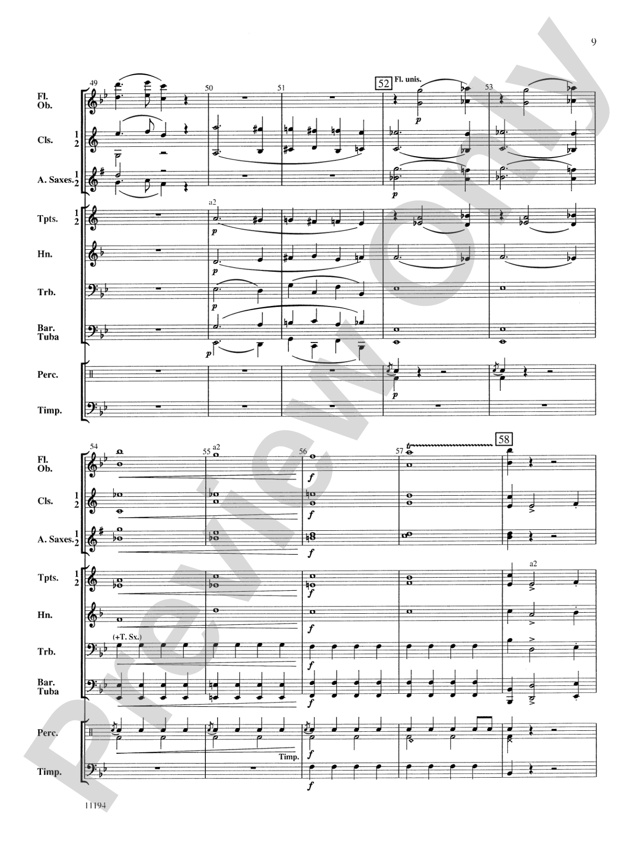 Theme from Mozart Symphony No. 40: Concert Band Conductor Score & Parts