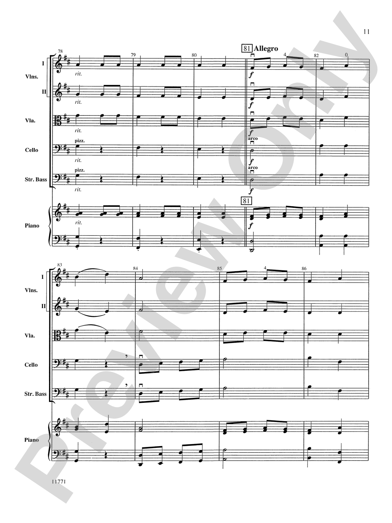 Crystal City March: String Orchestra Conductor Score & Parts