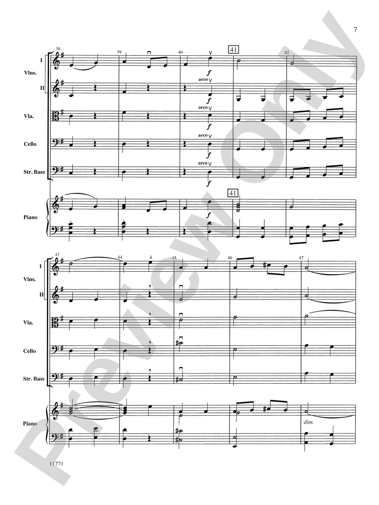 Crystal City March: String Orchestra Conductor Score & Parts