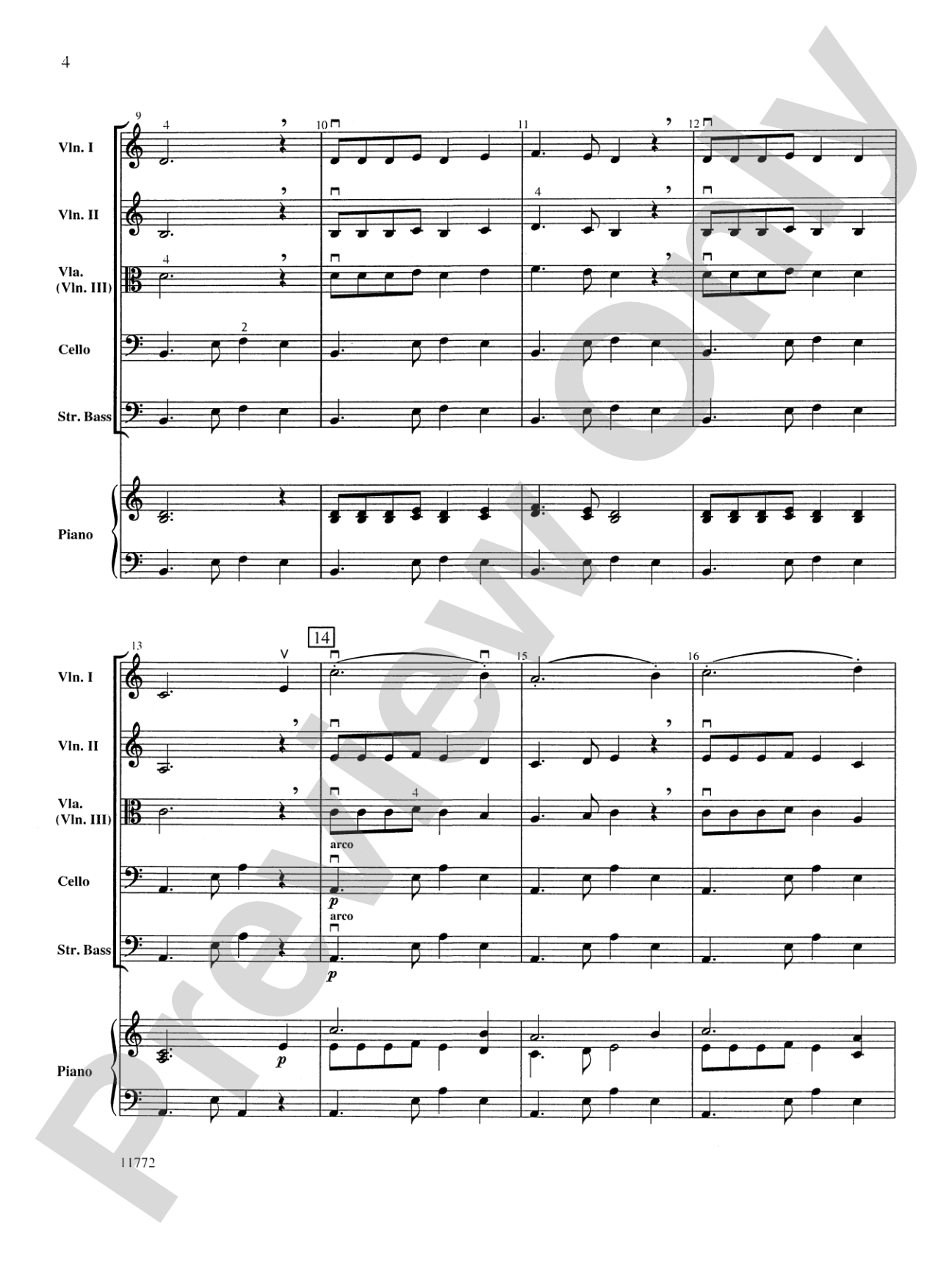 Moonlight Tango: String Orchestra Conductor Score & Parts