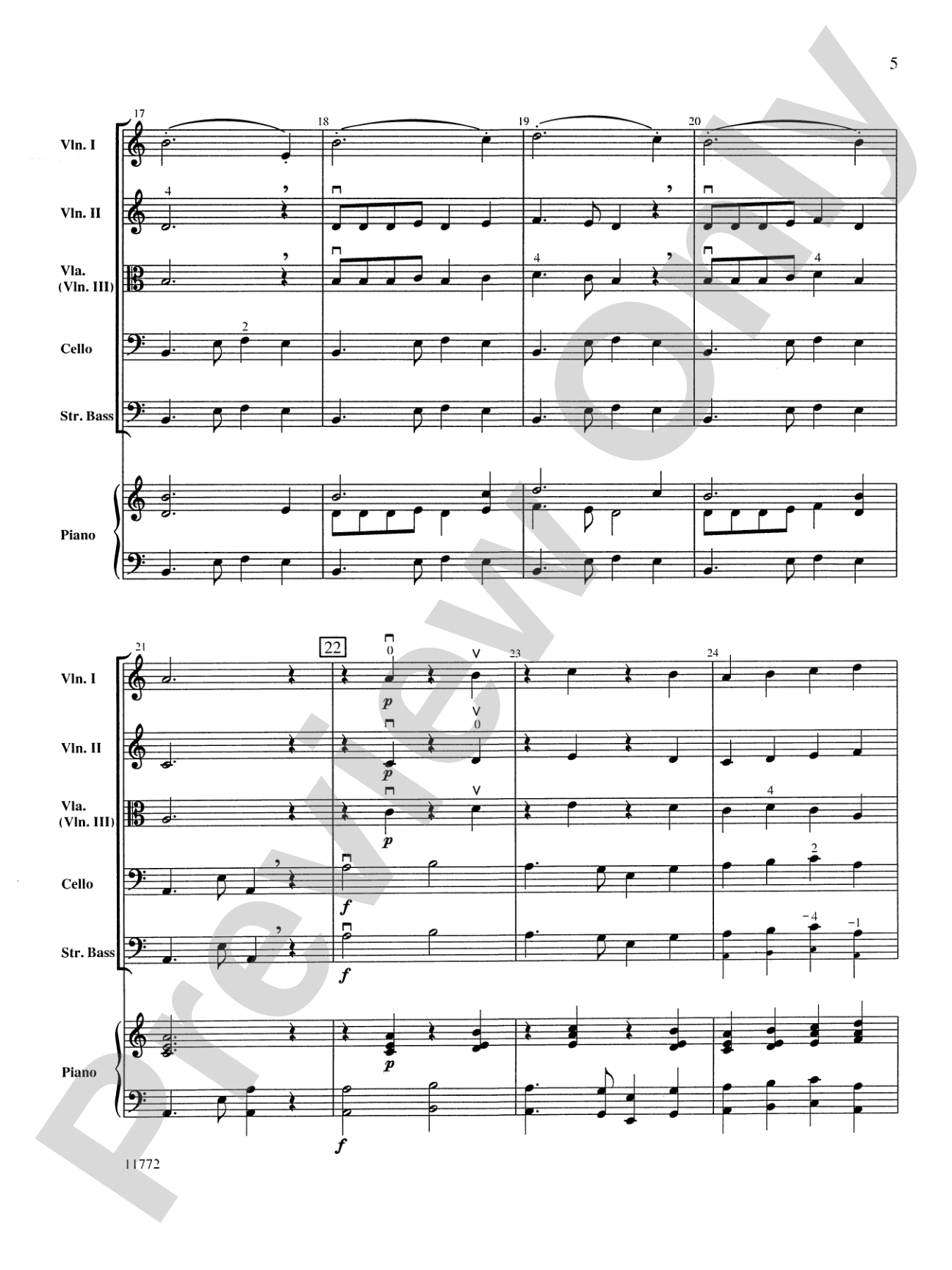 Moonlight Tango: String Orchestra Conductor Score & Parts