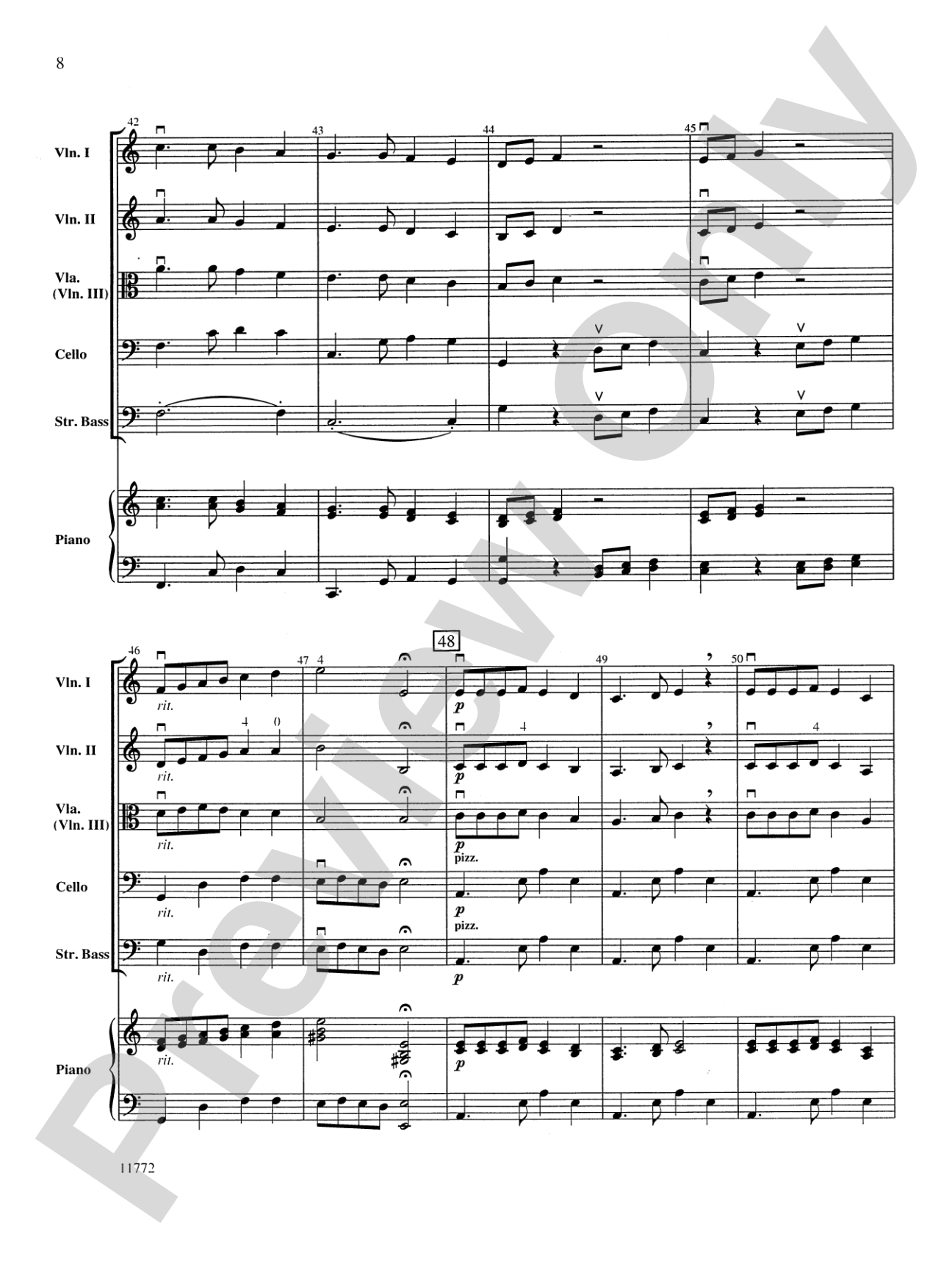 Moonlight Tango: String Orchestra Conductor Score & Parts