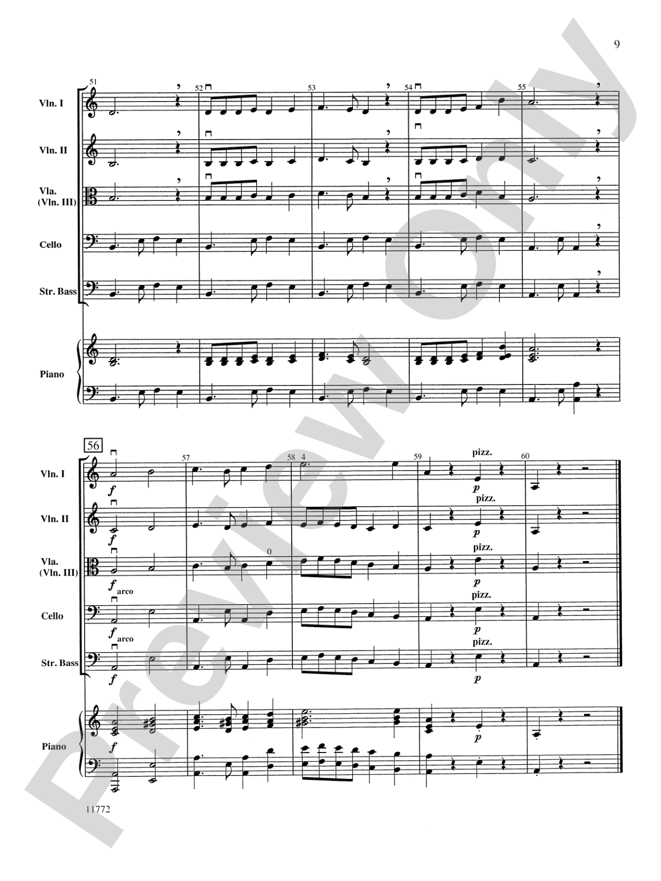 Moonlight Tango: String Orchestra Conductor Score & Parts