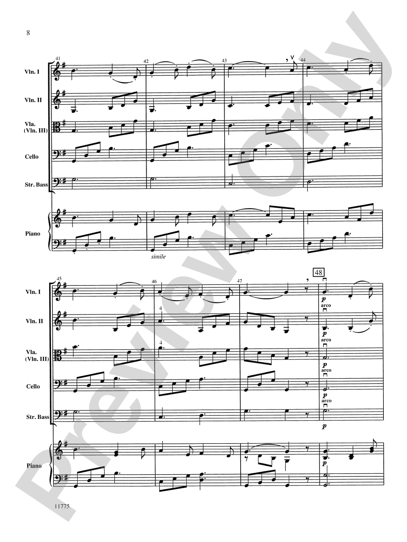 Shepherd's Hymn: String Orchestra Conductor Score & Parts