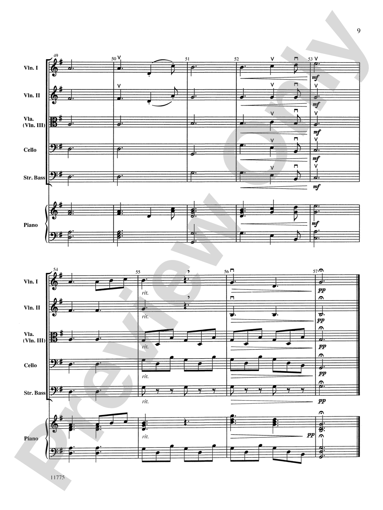 Shepherd's Hymn: String Orchestra Conductor Score & Parts