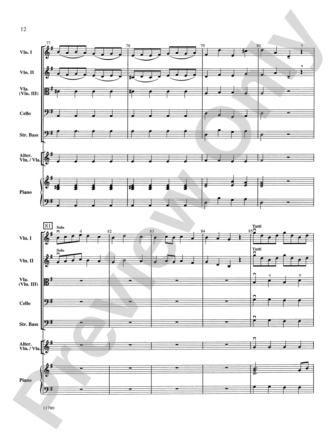 Entrance of the Queen of Sheba: String Orchestra Conductor Score & Parts