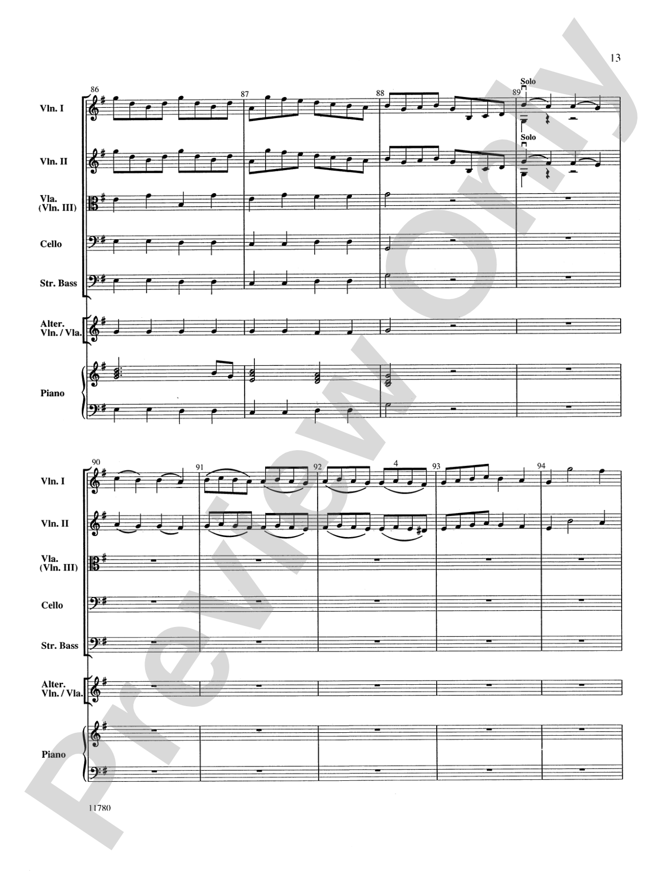 Entrance of the Queen of Sheba: String Orchestra Conductor Score & Parts